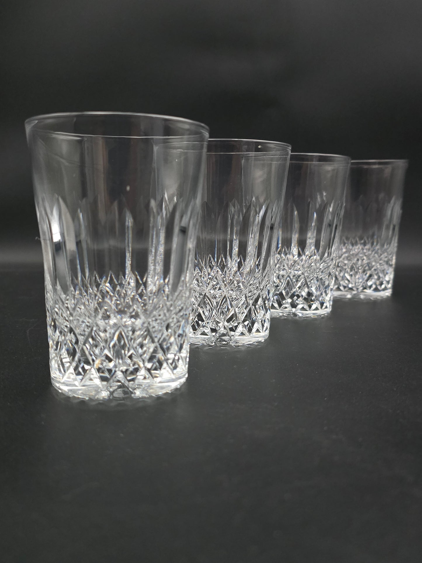 Set of 4 Galway Claddagh Irish Crystal Tumblers. 9oz.