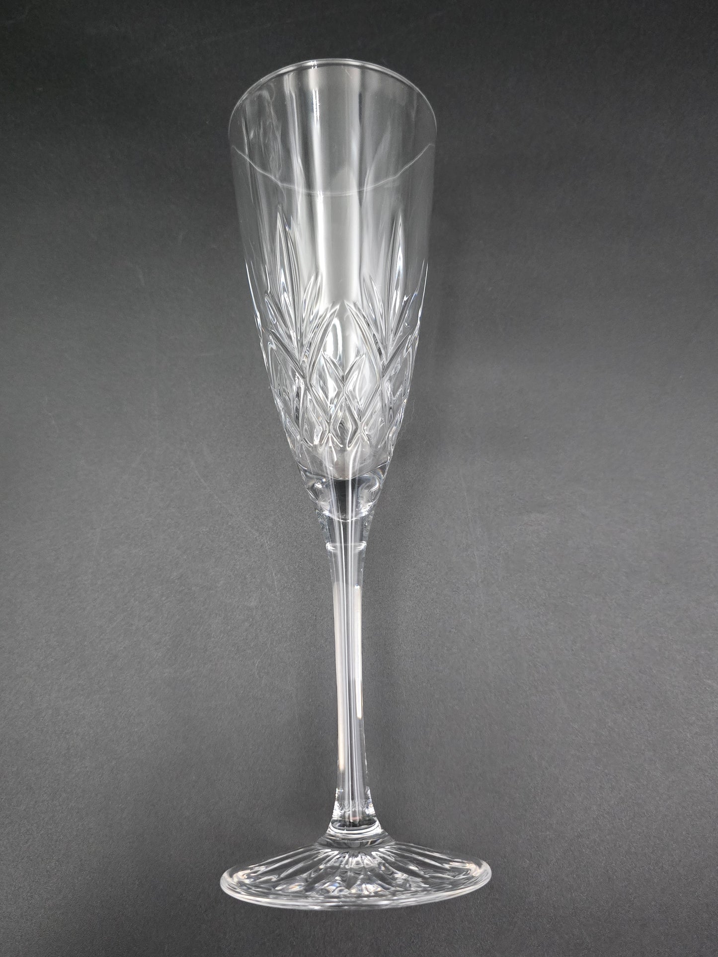 Edinburgh Crystal Romeo Champagne Flute | 200ml | Made in Scotland | Tall Cut Crystal Glass | Wedding Toast | Vintage Crystal