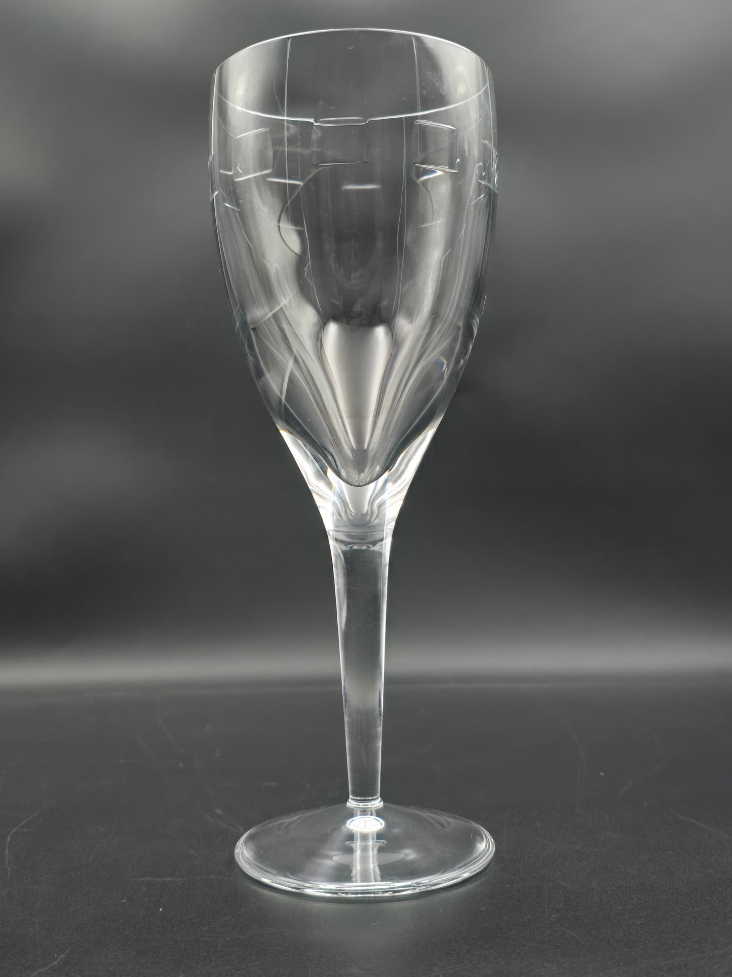 Set of 6 large Waterford Jasper Conran Geo pattern Water Goblets or Large Crystal wine glasses 500ml. 25cm tall.