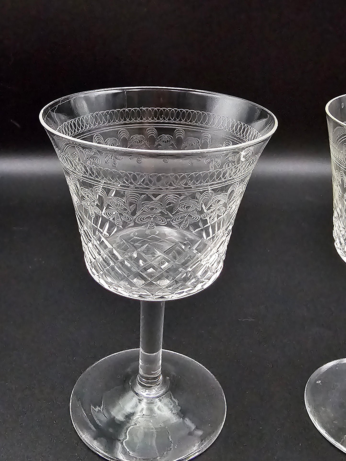 Lady Hamilton Pall Mall Crystal liqueur glasses x4 75ml