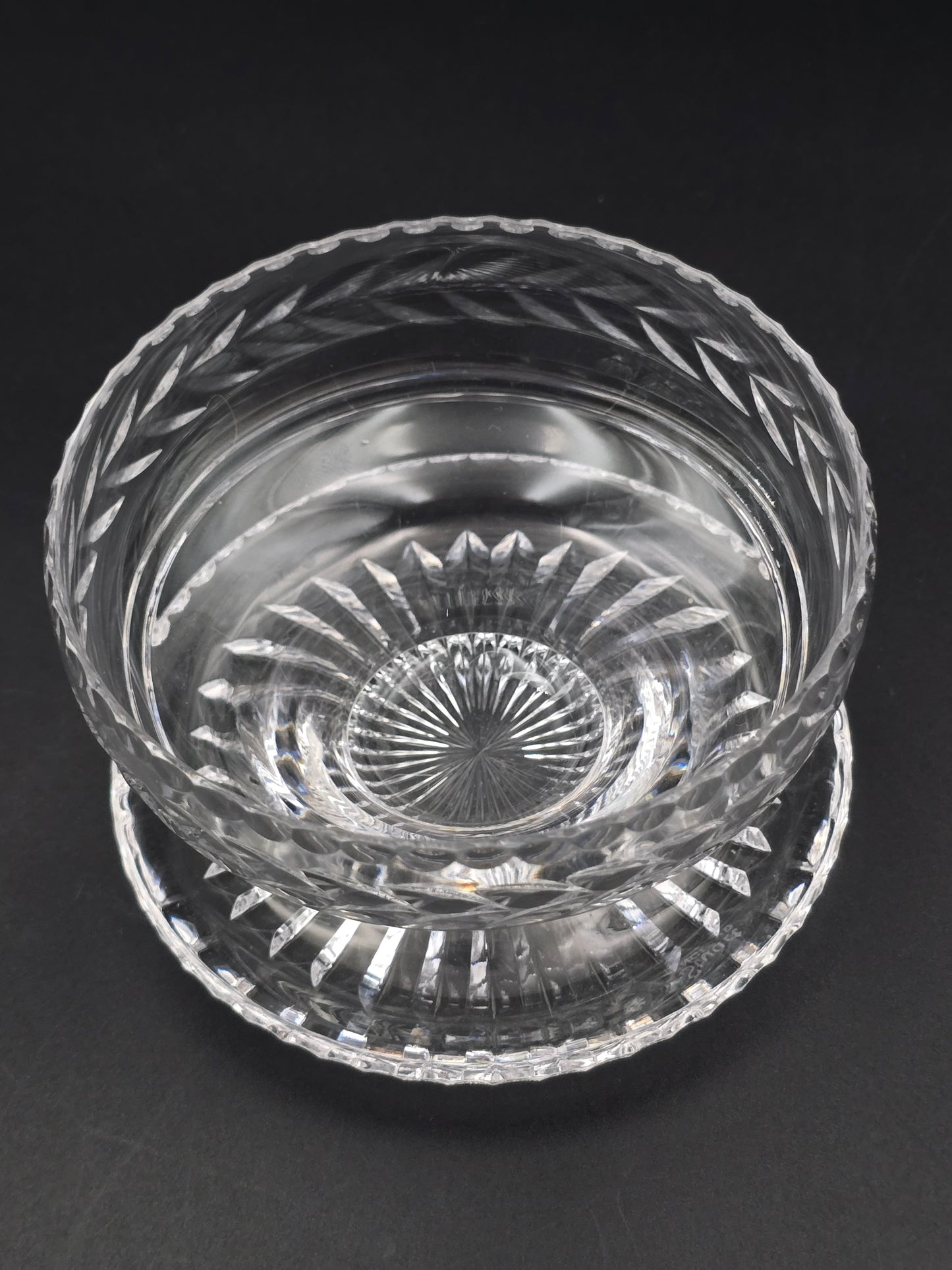 Set of Six Stuart Crystal Arundel Dessert / Pudding  or Starter Bowls – Fan Base Design – Made in England