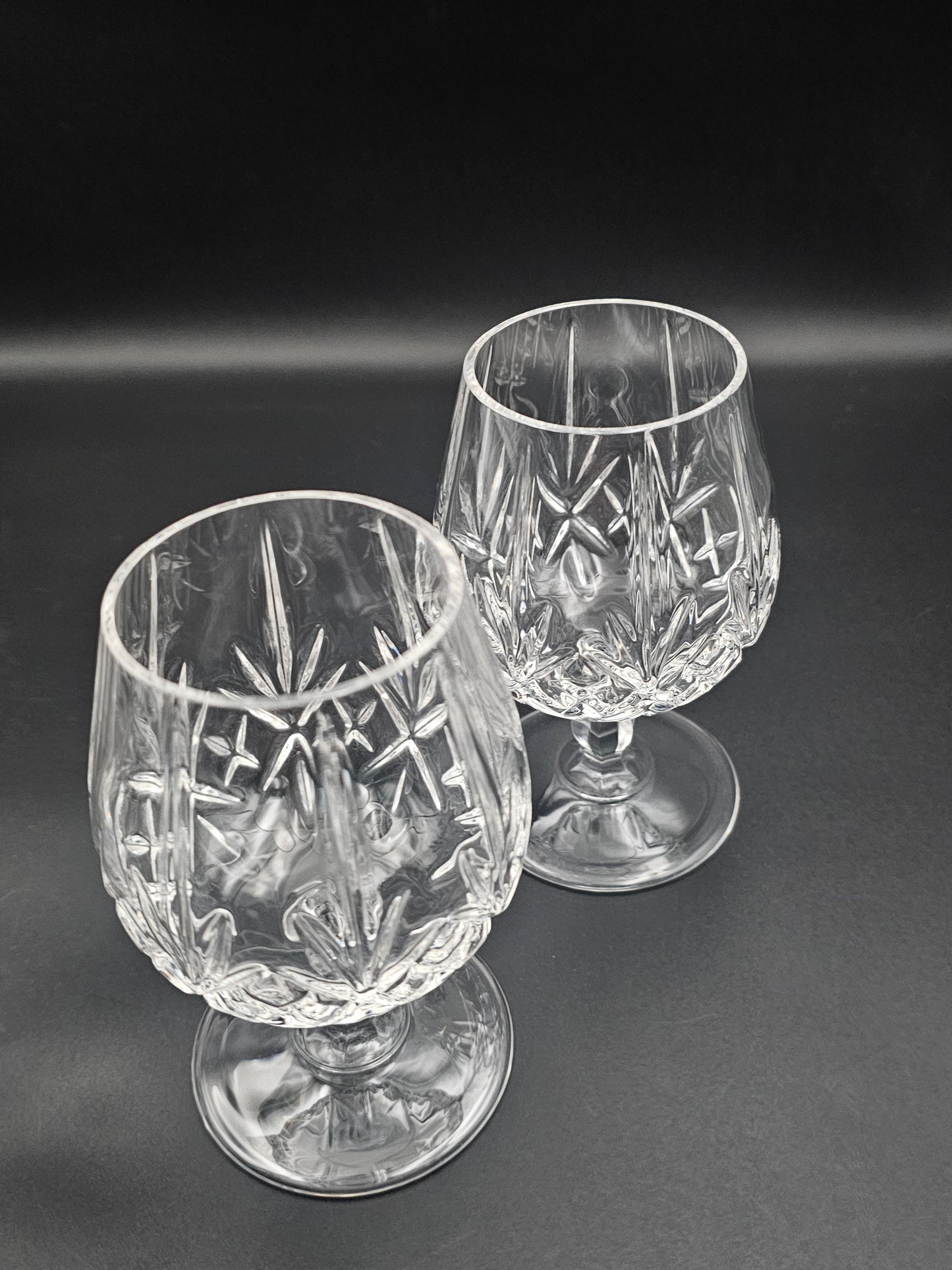 Pair of Crystal Brandy Glasses 12oz