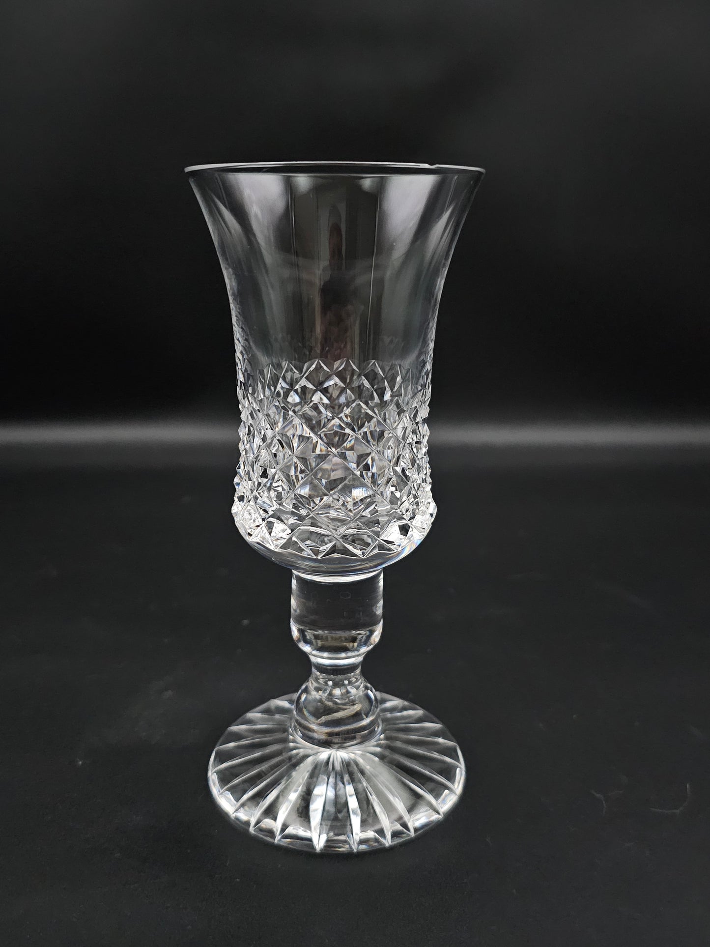 Pair (3) of stunning footed crystal drinking glasses 150ml