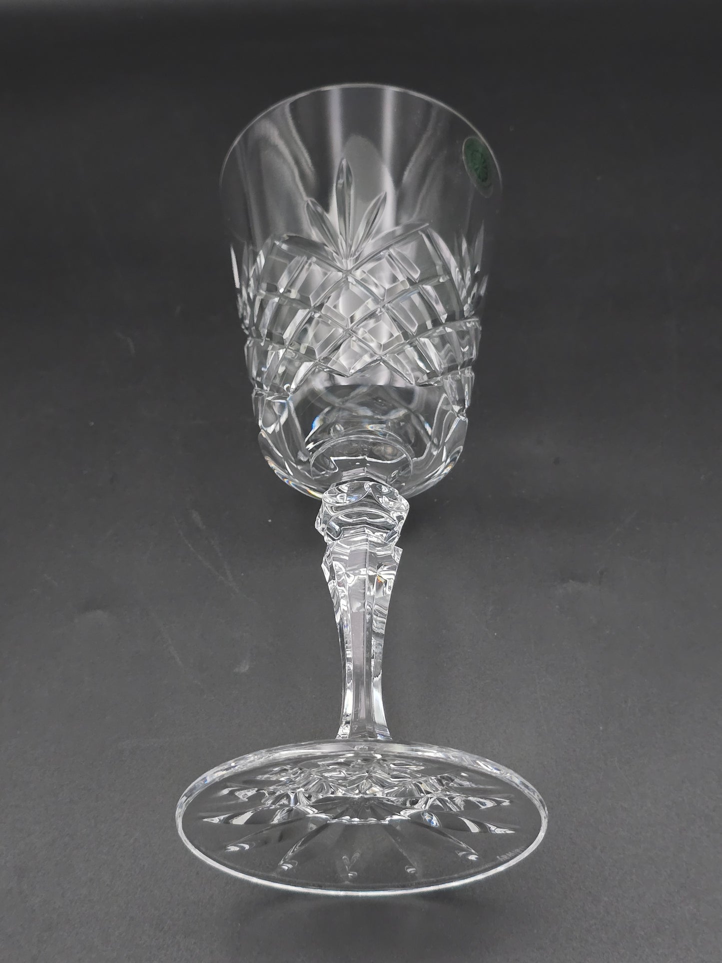 Set of 4 Large Galway Old Clare Pattern Wine glasses or water glasses 300ml. 20cm tall.