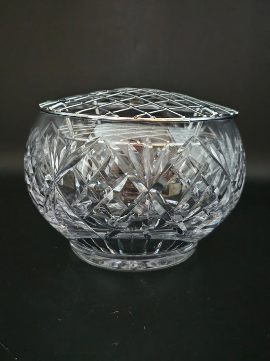 Medium Size Crystal Rose bowl. 11.5cm tall