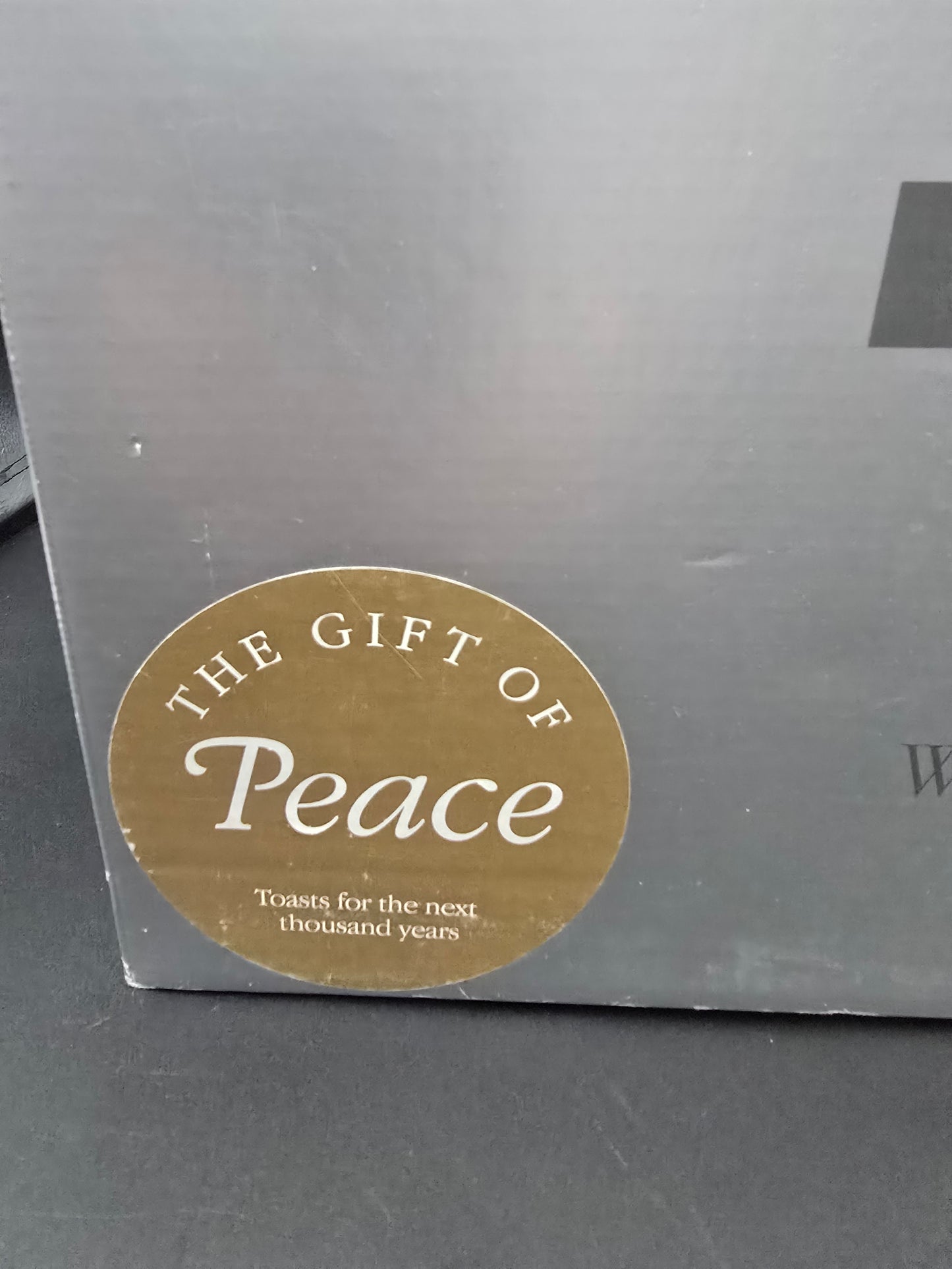 Waterford Crystal The Millennium Collection Toasting Goblets Pair. Fifth Toast - Peace. Boxed