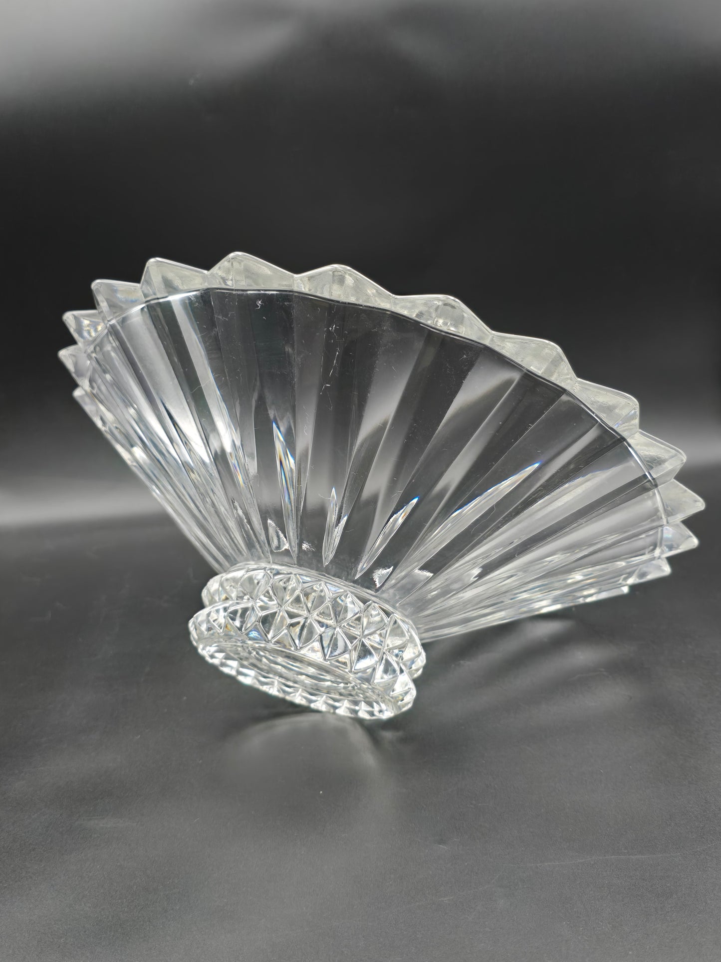 Rosenthal 11.5″ Crystal Serving Bowl – German Made, Vintage Lead Crystal Centerpiece