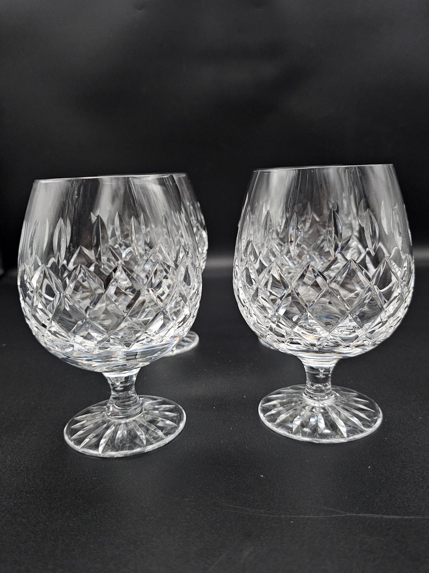 Set of 4 Royal Brierley Crystal Brandy Cognac glasses 12oz Gainsborough pattern