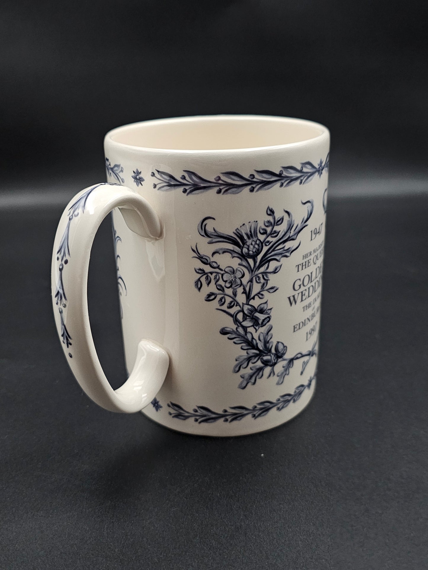 Vintage Wedgwood Mug , the Royal Golden Wedding Anniversary 1947 - 1997 Snowdon.