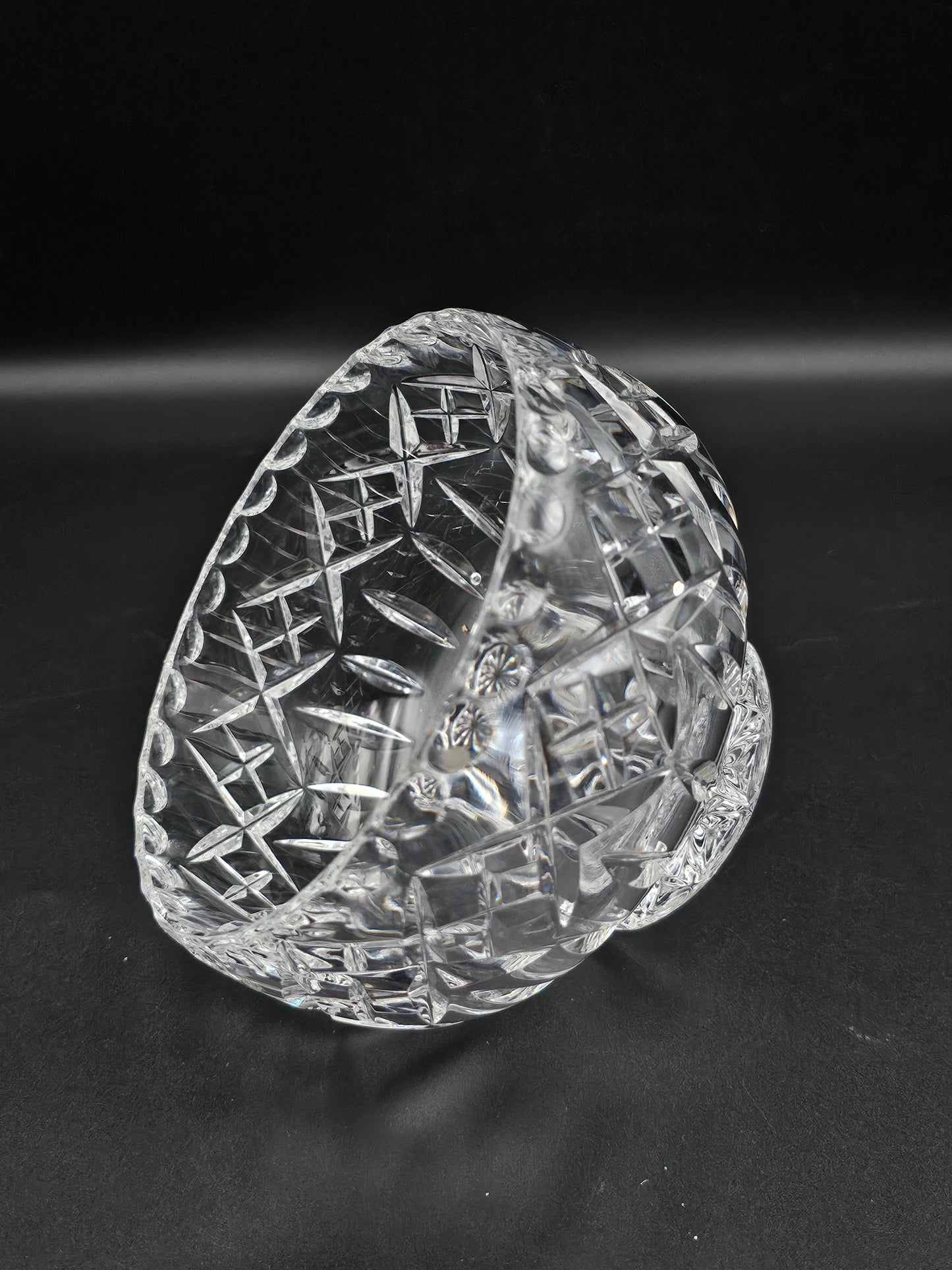 Small Crystal Rose bowl Posy Flower bowl 12cm wide