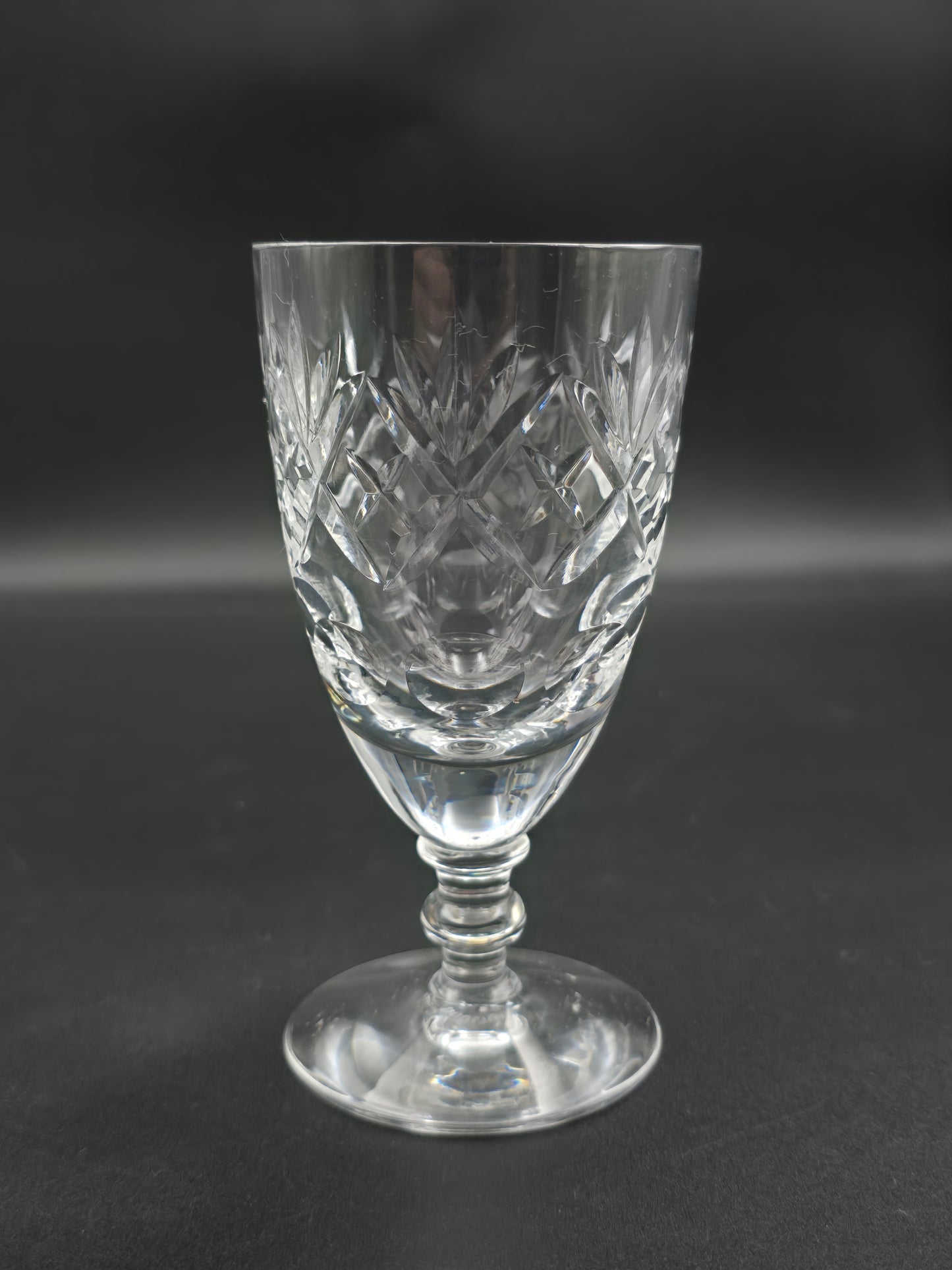 Royal Doulton Georgian Pattern Crystal wine goblets 200ml 13.5cm tall