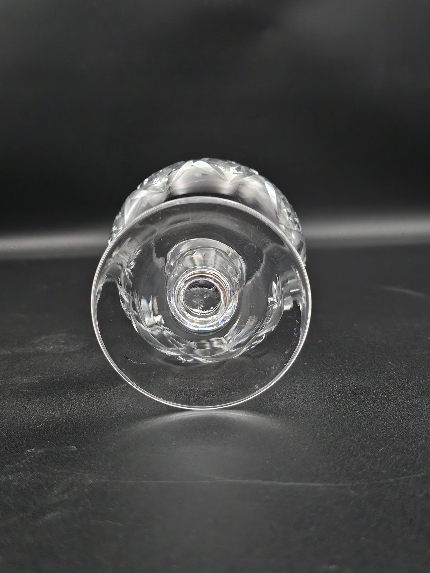 Set of 4 Knopped stem Crystal Brandy Cognac glasses 9oz