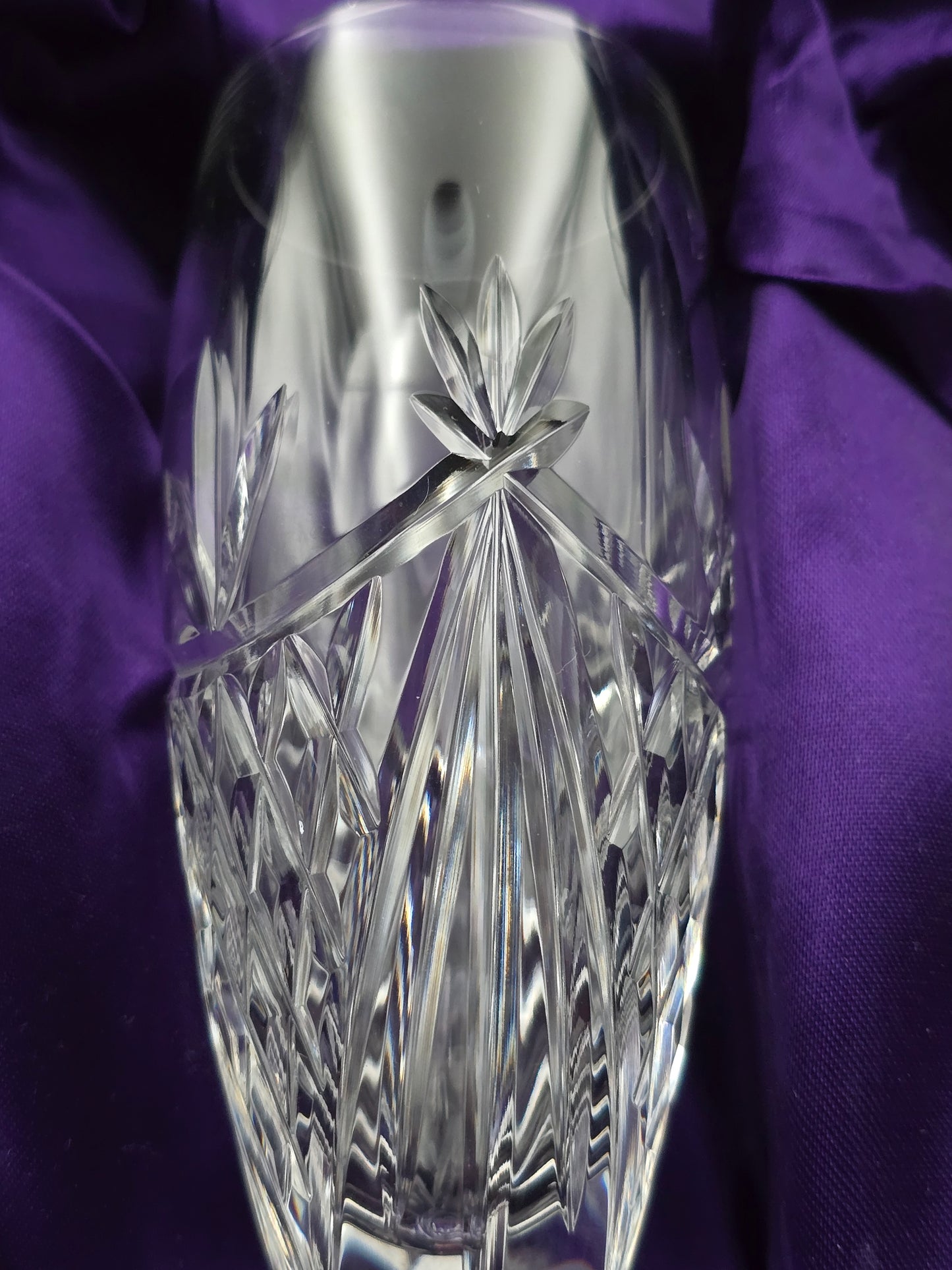 Set of 6 Edinburgh Crystal Beauly Pattern Champagne Flutes – 20 cm, 175 ml, Boxed, Made in Scotland