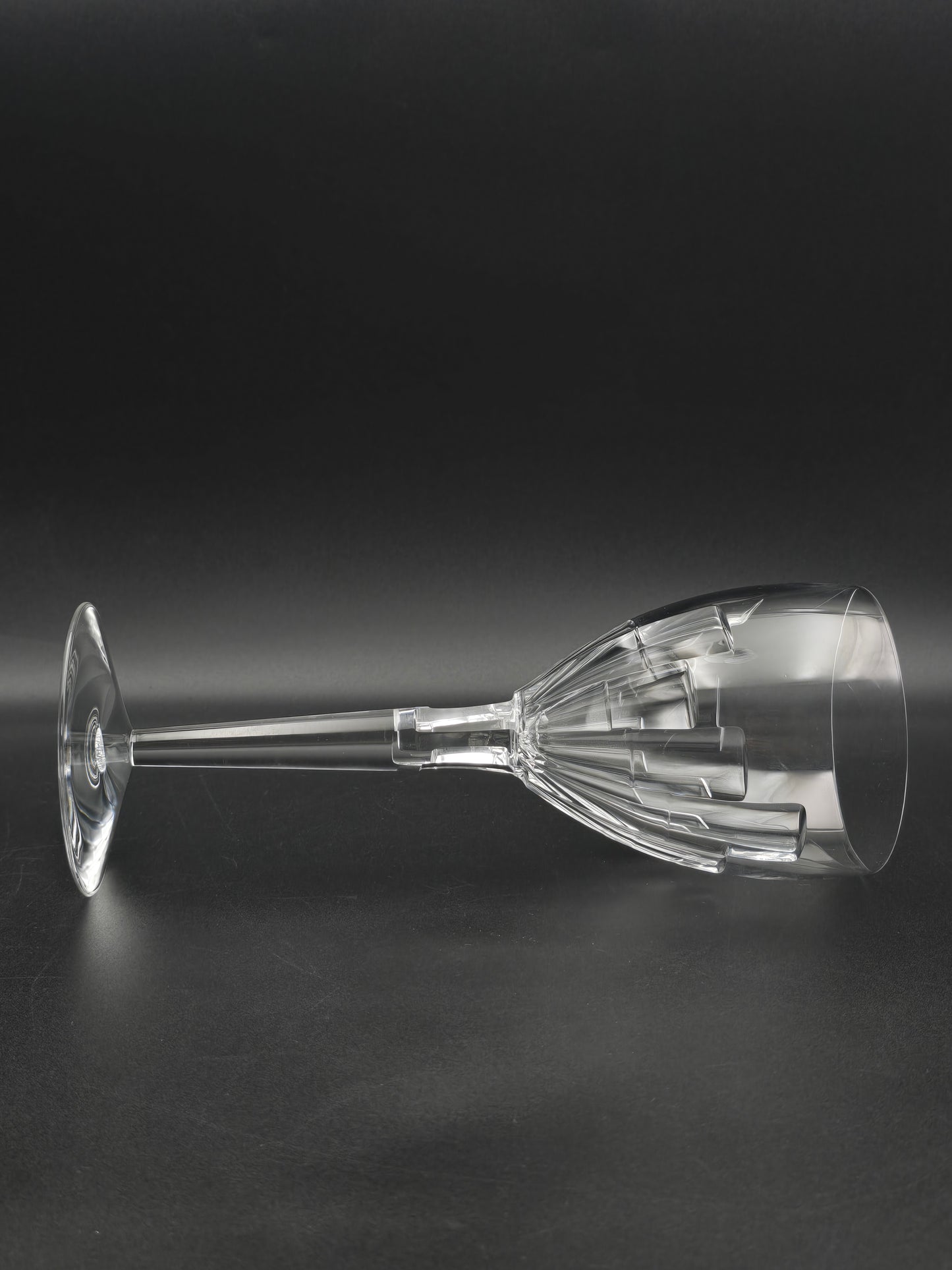  Set of 6 Stuart Crystal Ice Wine Glasses 450 ml by Jasper Conran – 25 cm Tall Cut Crystal Goblets, Signed Vintage Glassware