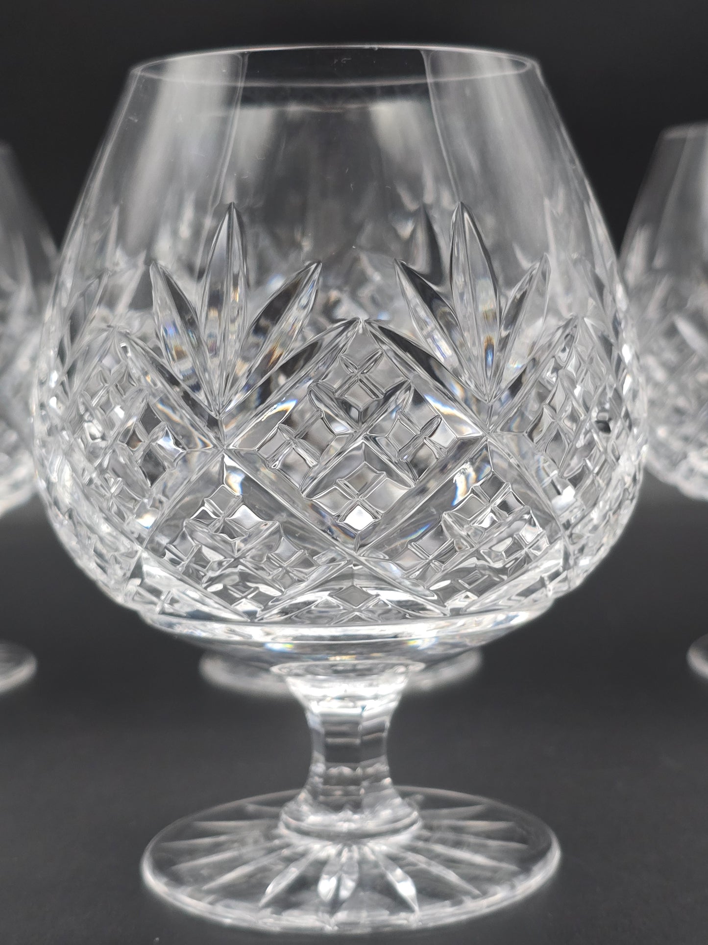 Set of 4 fine English Crystal large Brandy Balloons. 15oz