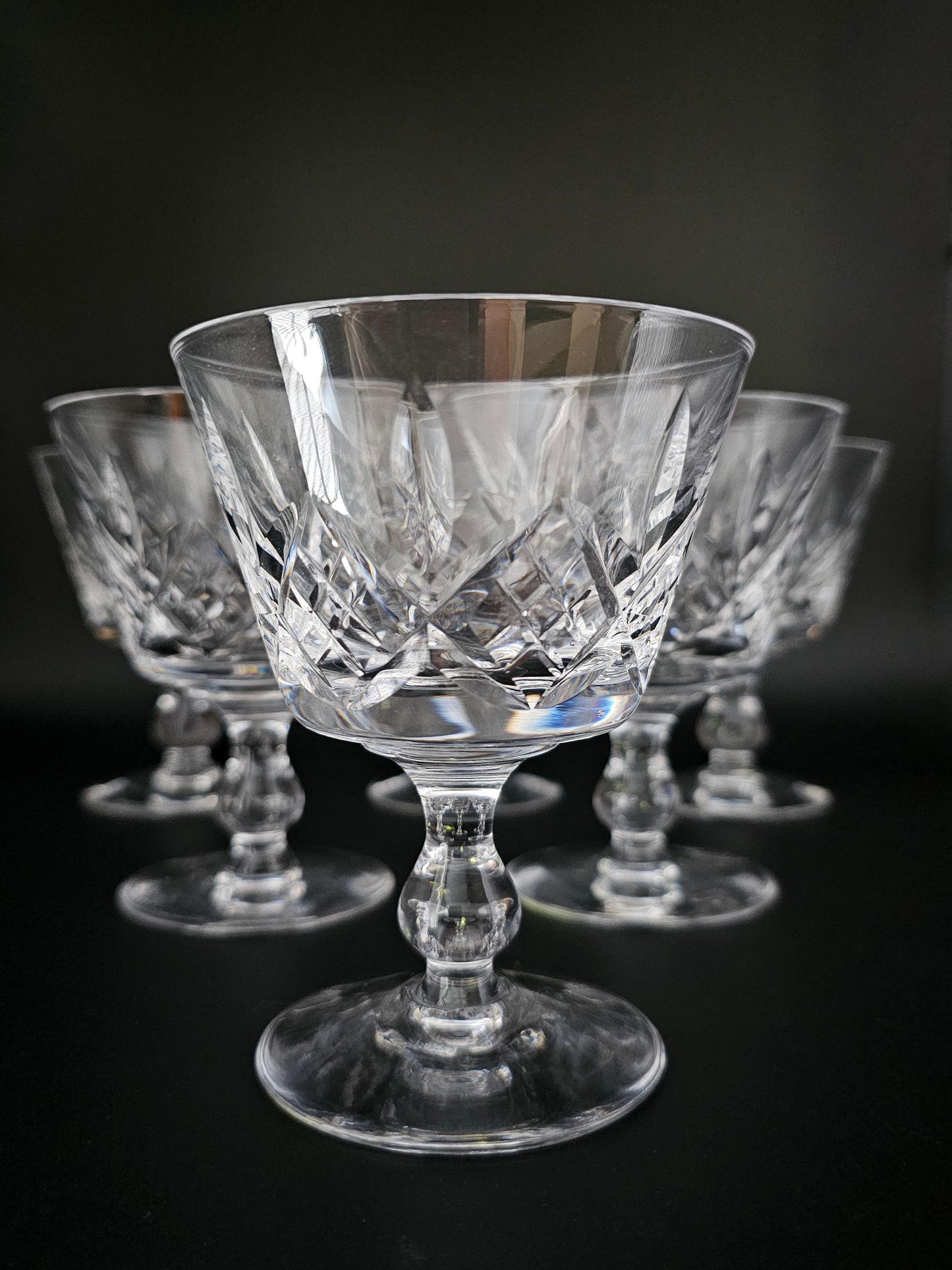 Stuart Crystal Glengarry pattern. Set of 6 (7) Champagne or Prosecco Coupes.