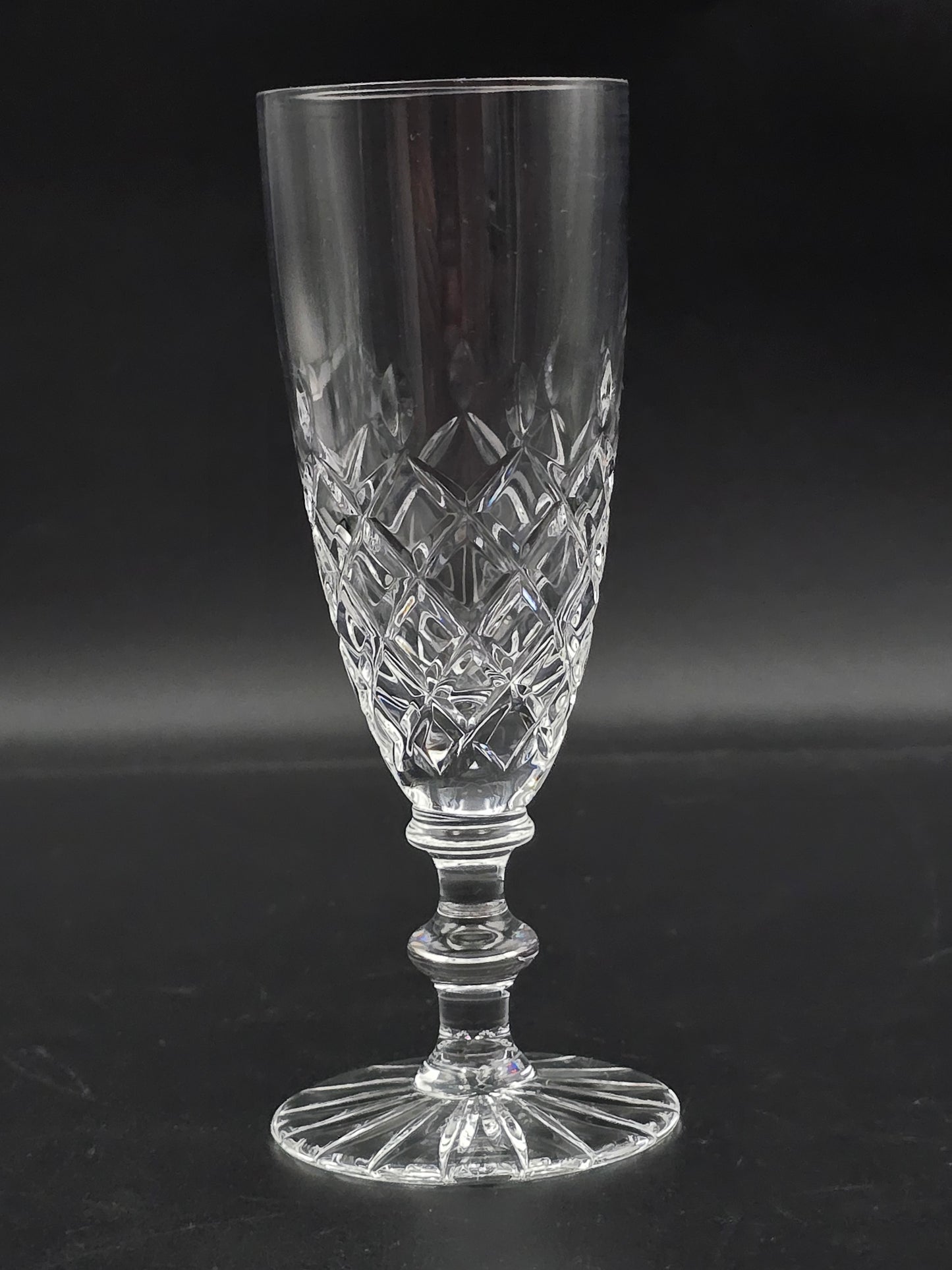 Set of 4 small Crystal Champagne flutes. 120ml