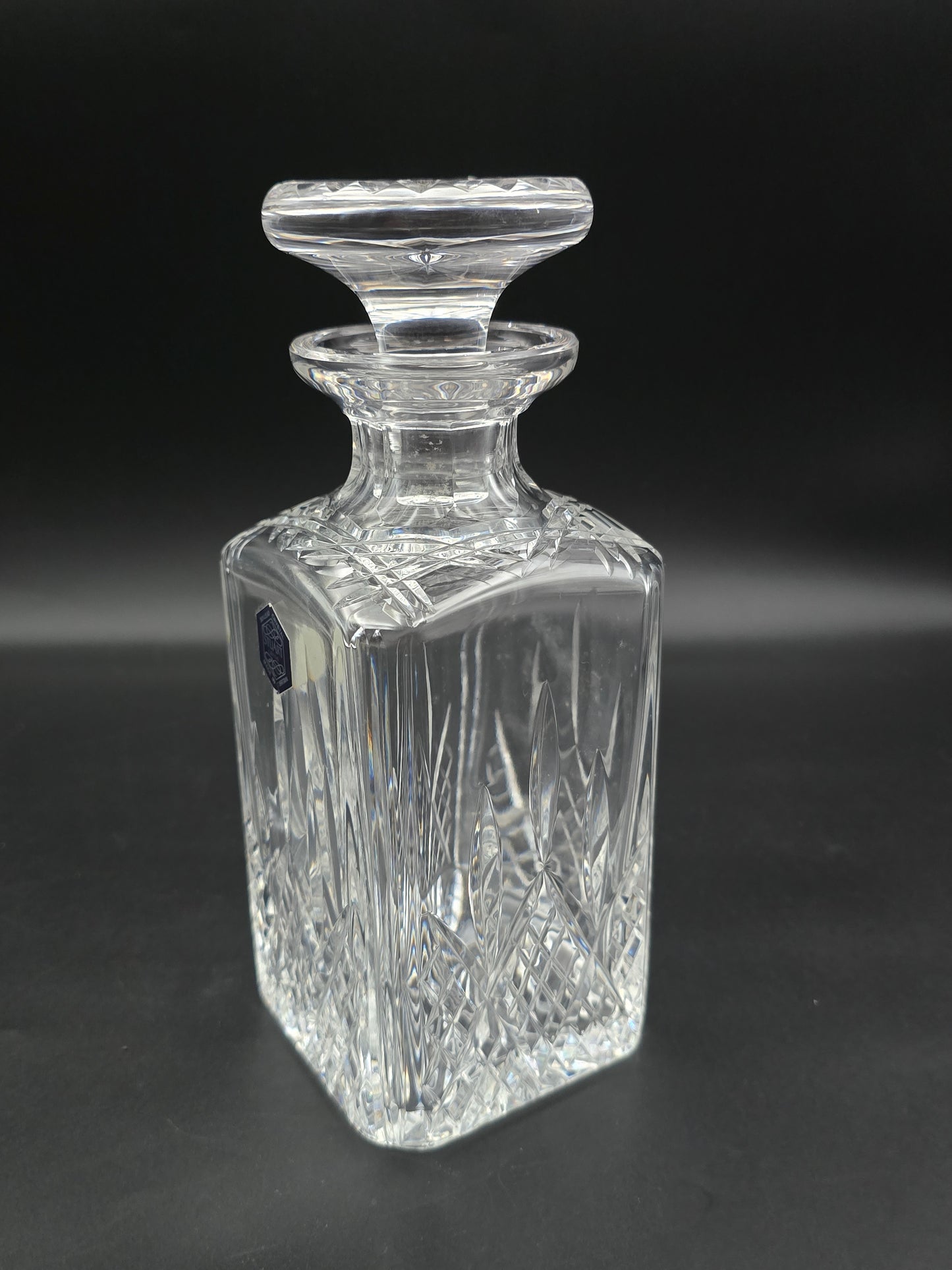Stuart Crystal Hamilton Pattern Decanter with Stopper in Original Box
