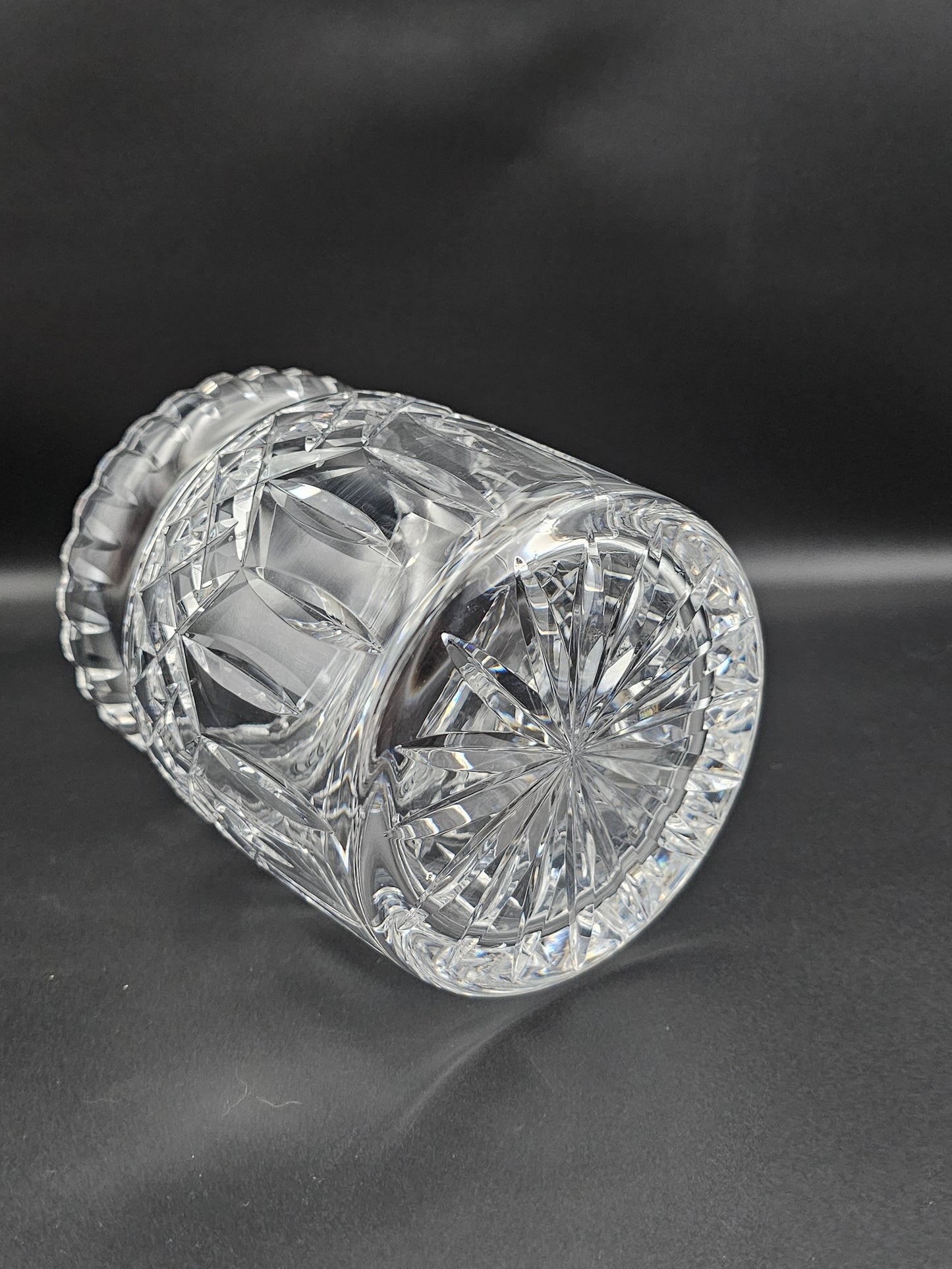 Waterford lismore pattern crystal lidded biscuit jar