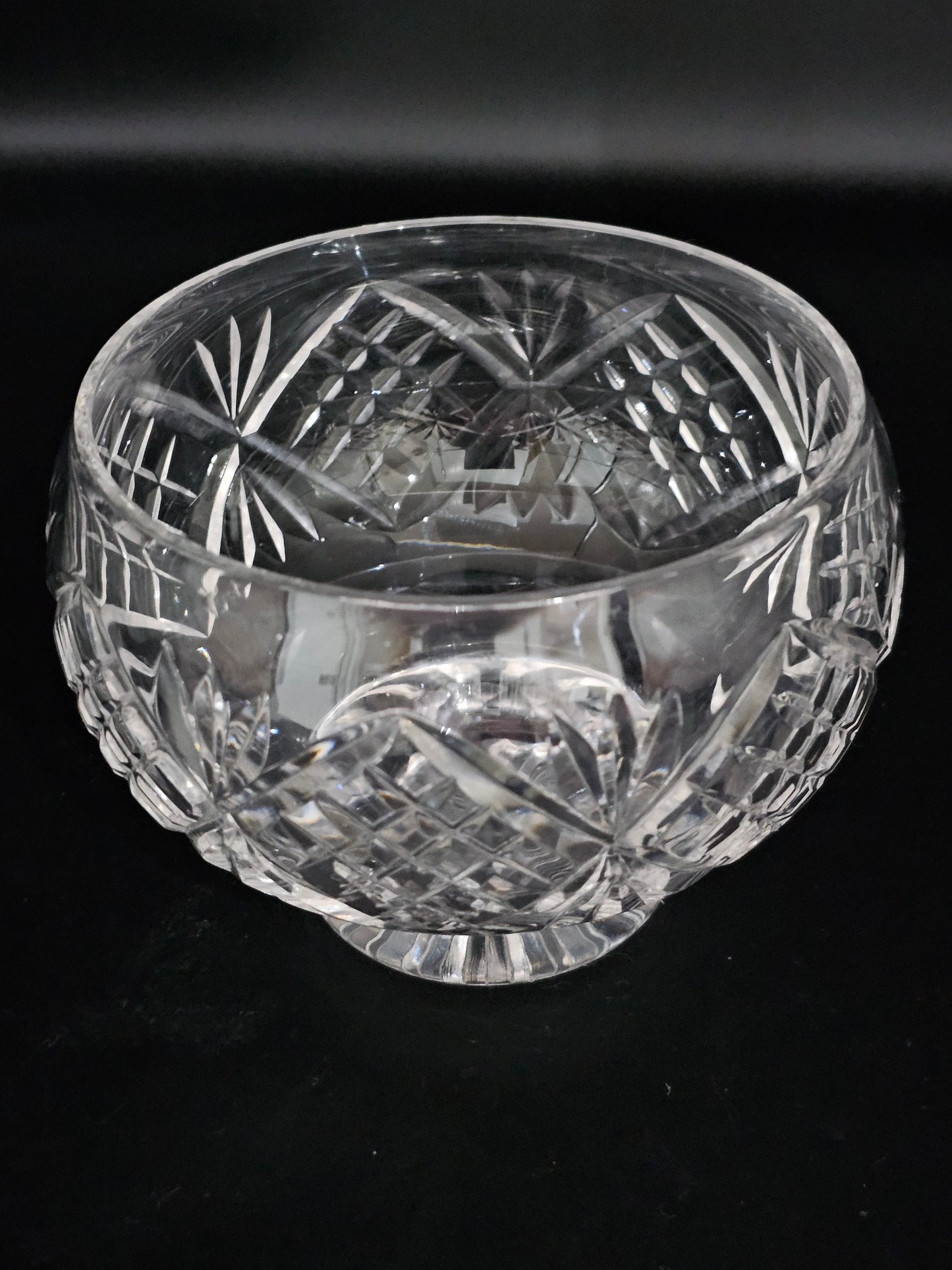 Small Crystal Rose Posy Flower bowl 12.5cm wide