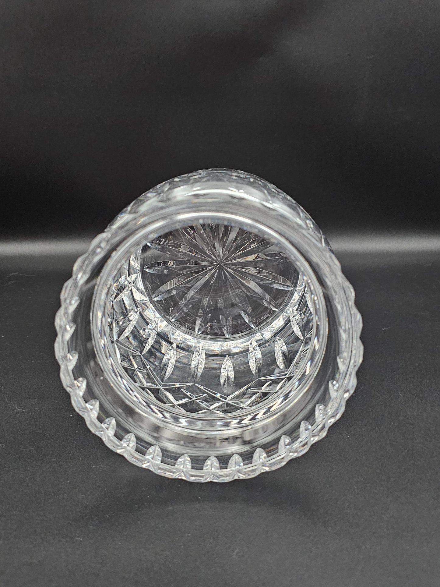 Waterford lismore pattern crystal lidded biscuit jar