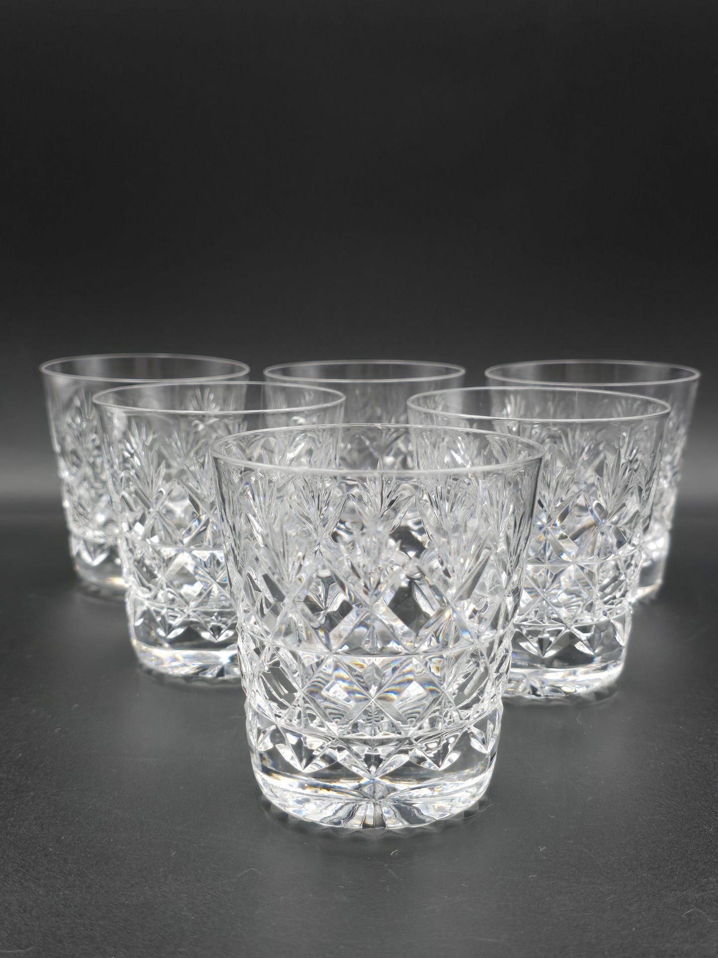 Set of 6 Stuart Crystal ‘Westbury’ Tumblers – 10oz – Star Cut Base – Signed Vintage Glasses – Heavy Bottom, Clear Ring – Immaculate Condition