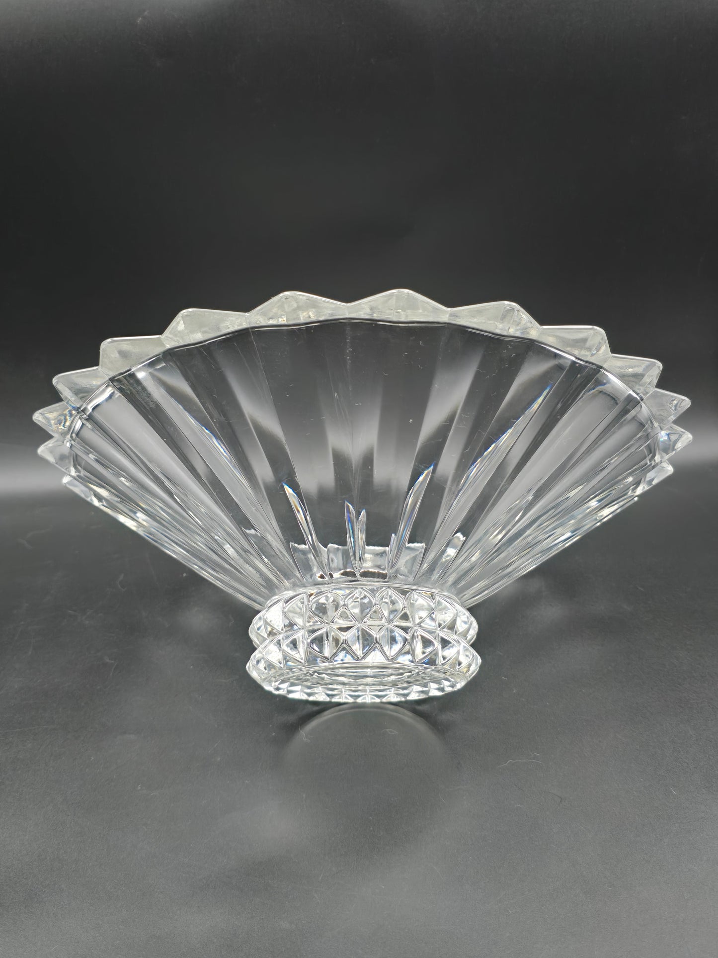 Rosenthal 11.5″ Crystal Serving Bowl – German Made, Vintage Lead Crystal Centerpiece