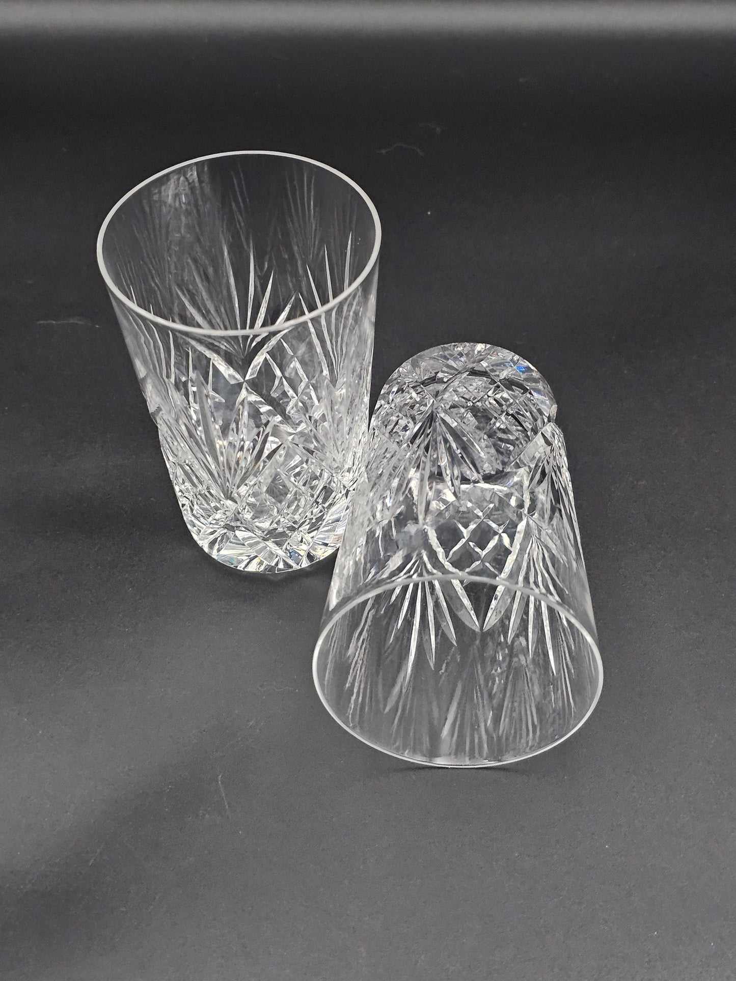 Pair of Small vintage Crystal glasses. 200ml