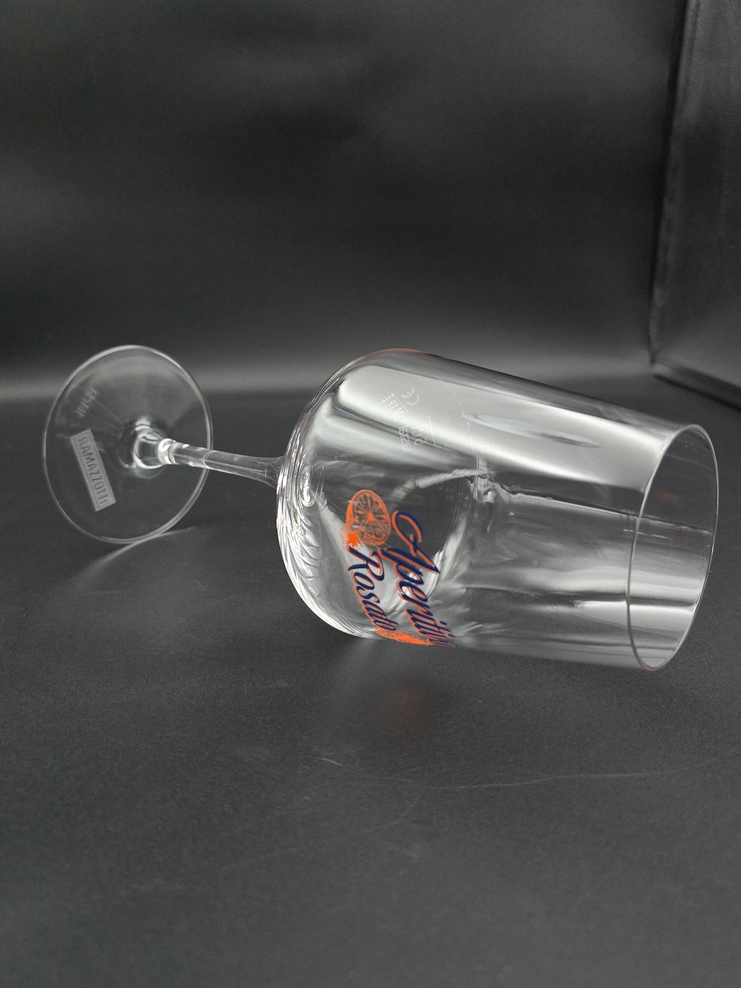 Set of 6 Ramazzotti Aperitivo Rosato Crystal Glasses. 550ml 22.5cm tall.