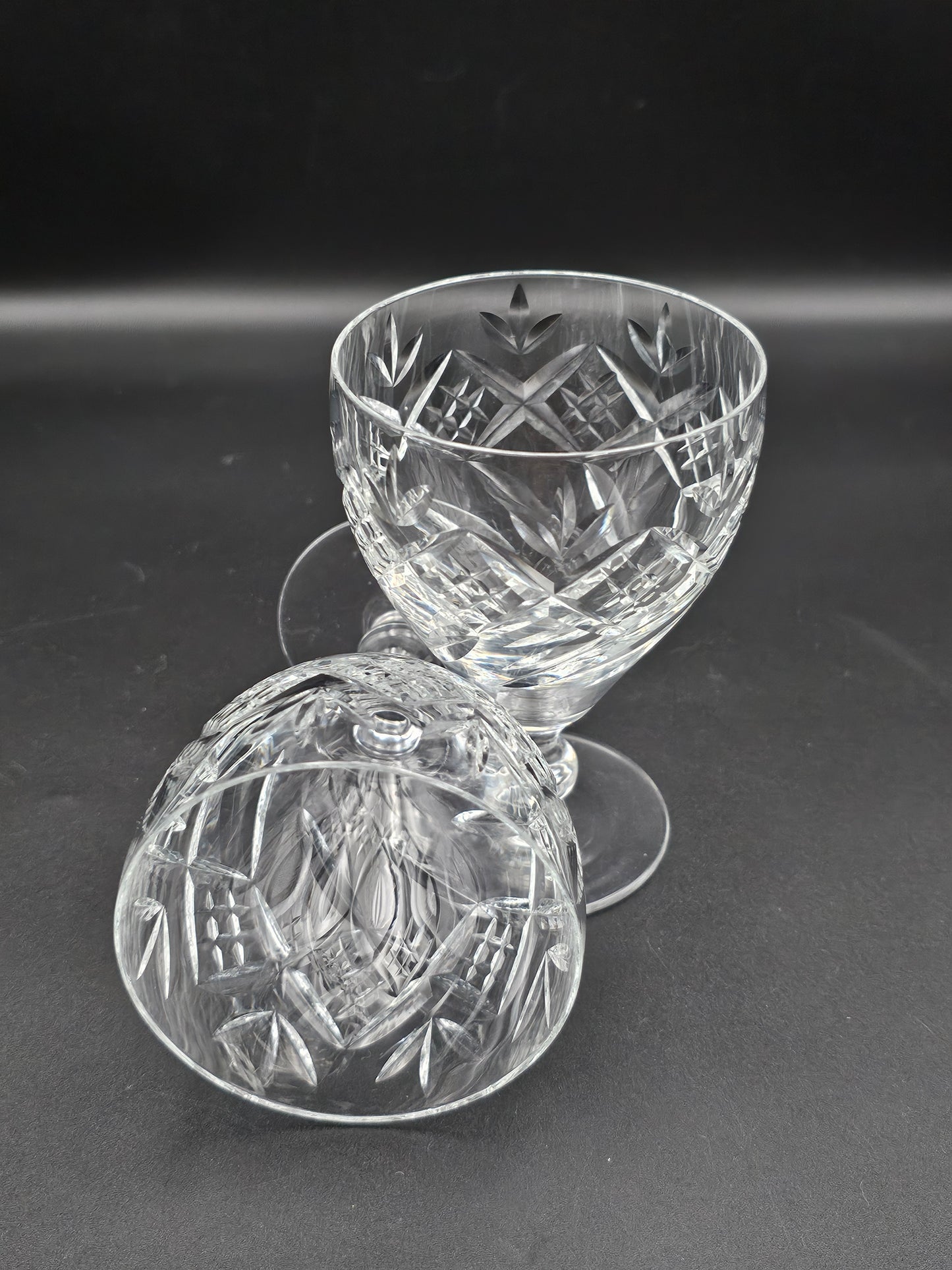 Beautiful pair of Webb Corbett Crystal Goblets 250ml