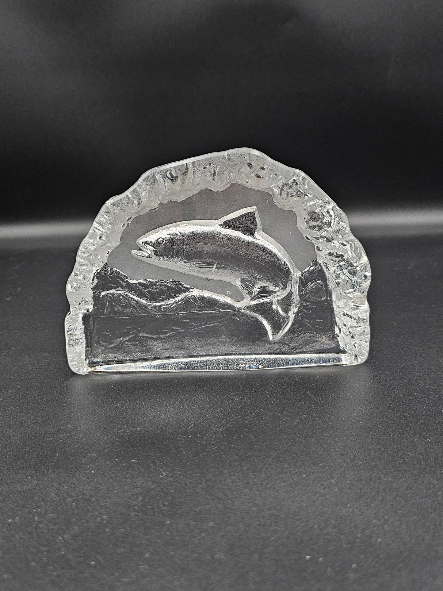 Edinburgh Crystal Fish paperweight ornament