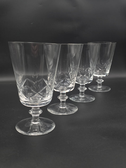 Set of 4 Large Crystal Claret wine glasses. 375ml.