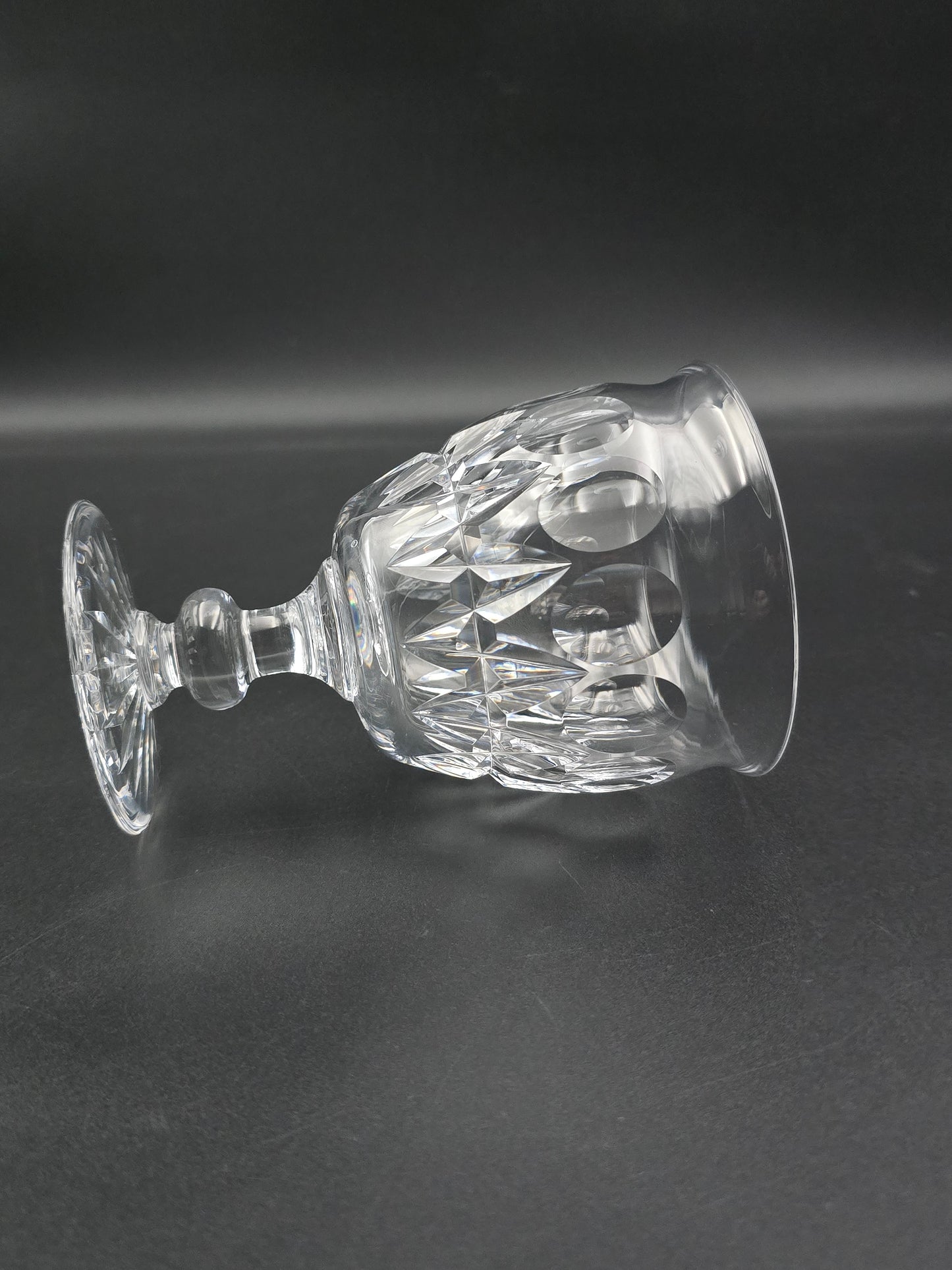 Set of 6 Tudor English Crystal Large wine goblets 250ml Raleigh Pattern.