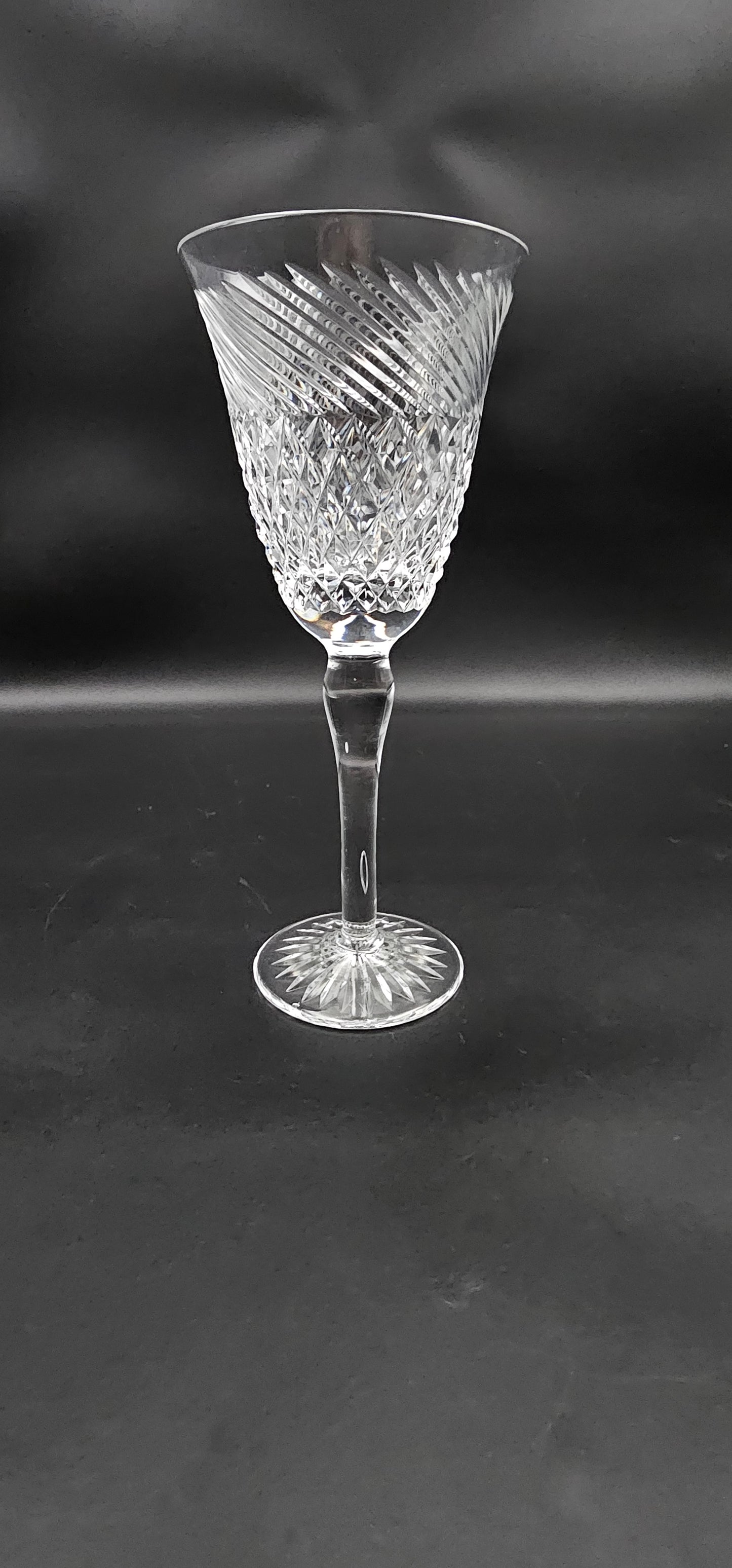 Set of 5 Large Crystal Wine Glasses 250ml 21cm tall