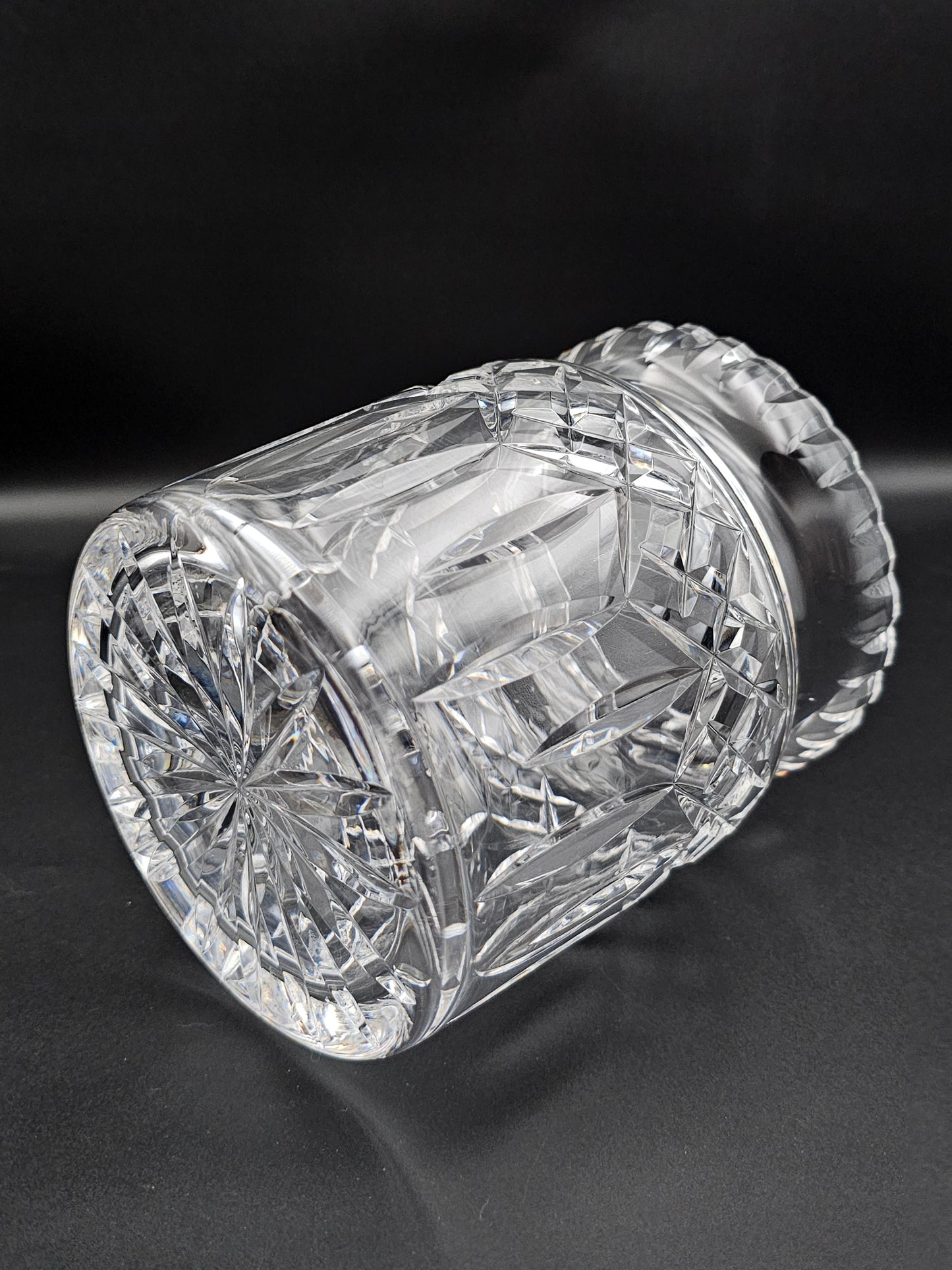 Waterford lismore pattern crystal lidded biscuit jar