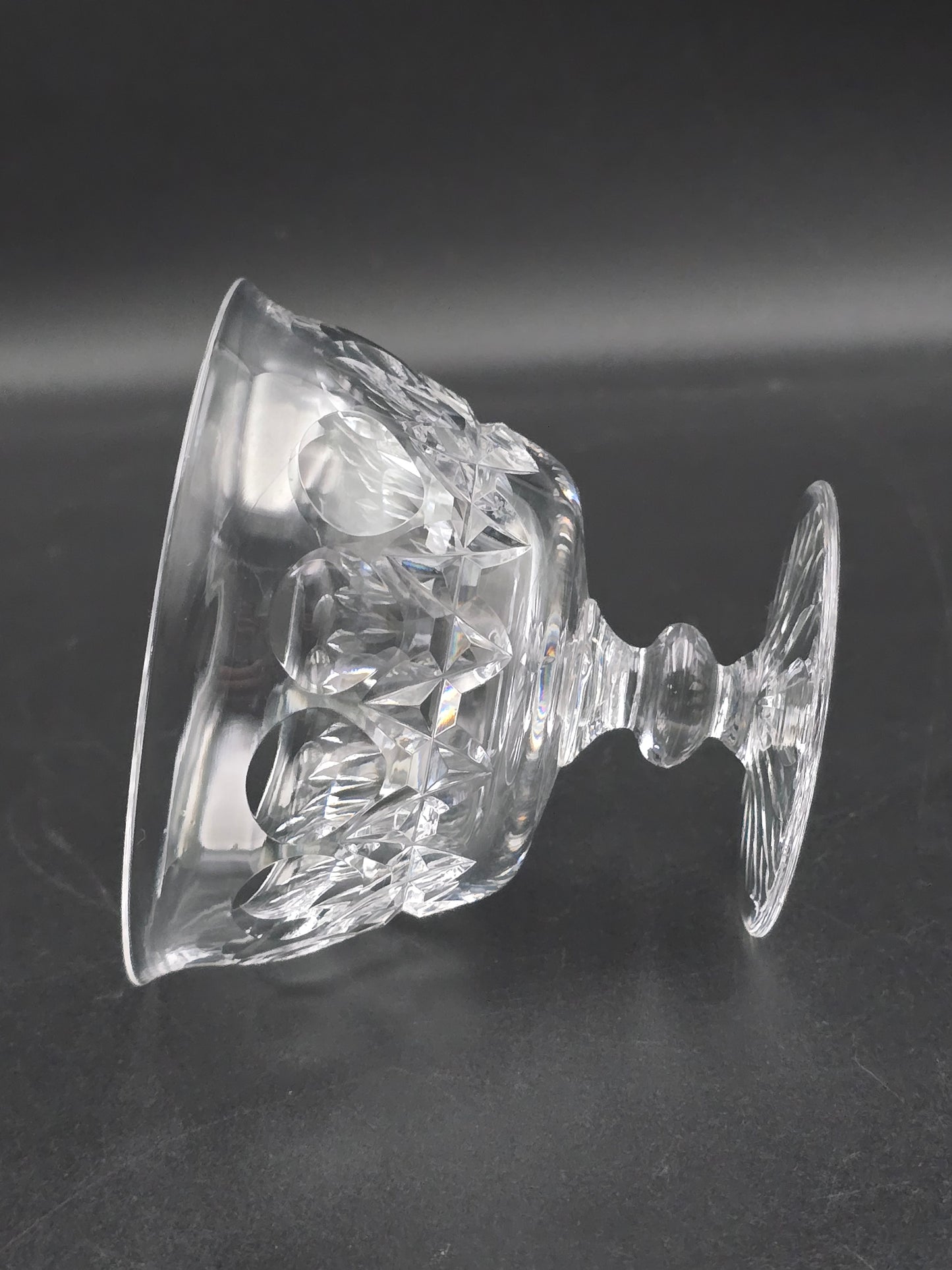 Set of 6 Tudor English Crystal Champagne Coupes 165ml Rayleigh Pattern.