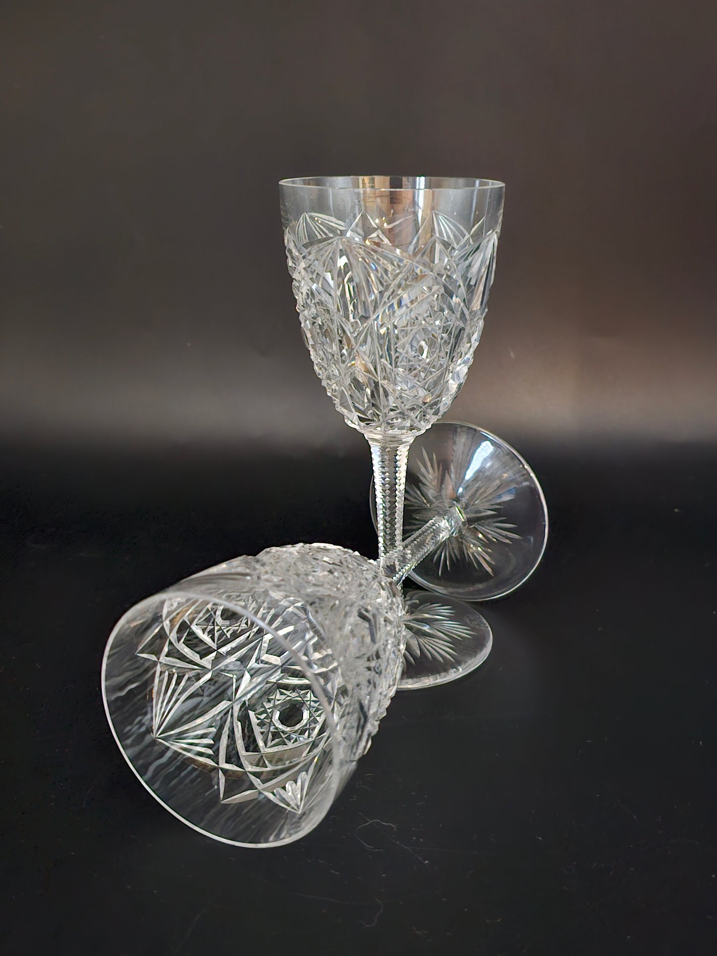 Stunning pair of Baccarat Lagny Pattern Crystal Port glasses. 125ml