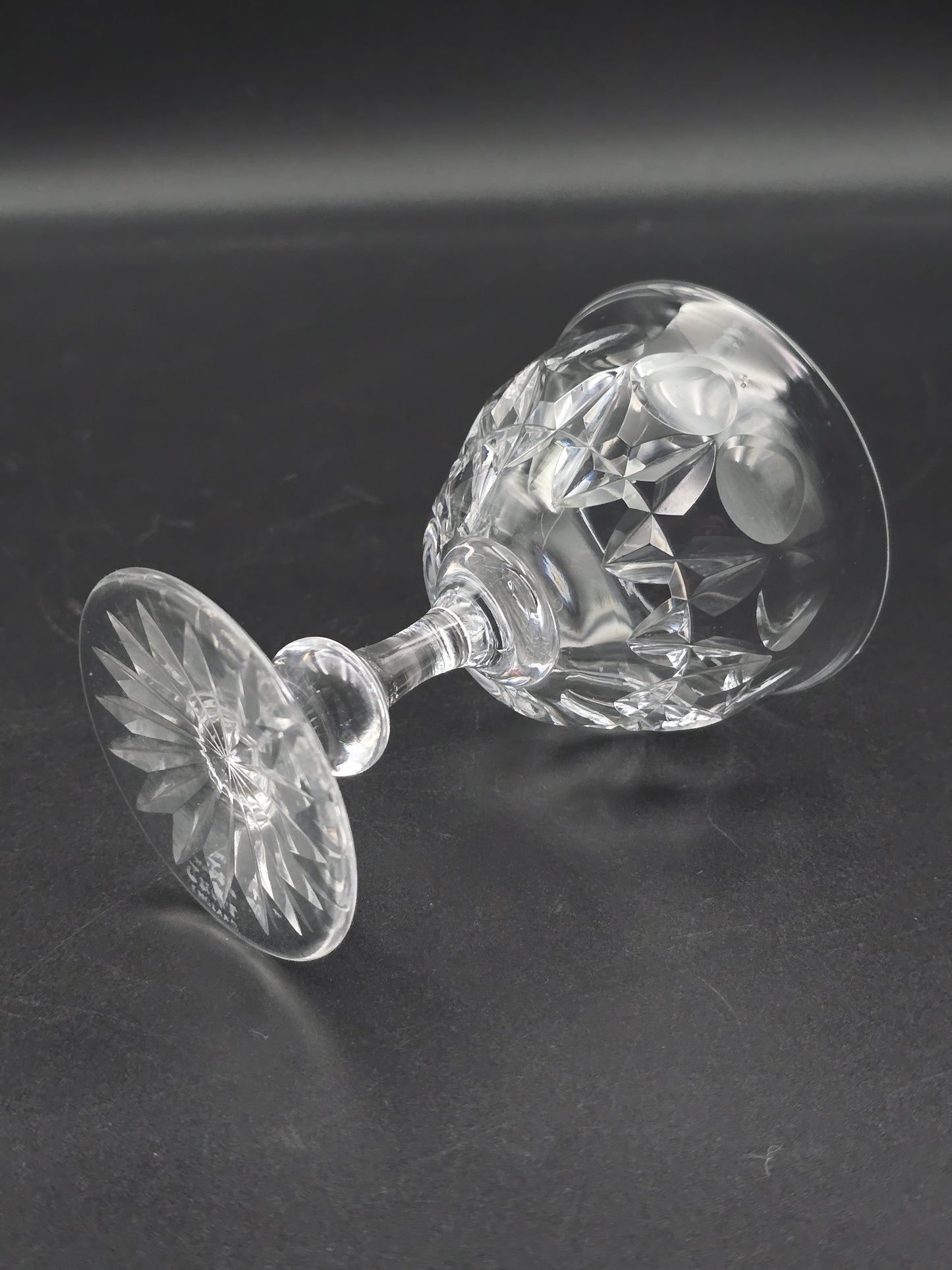 Set of 6 Tudor Crystal Raleigh Pattern English Crystal Coupe glasses 100ml