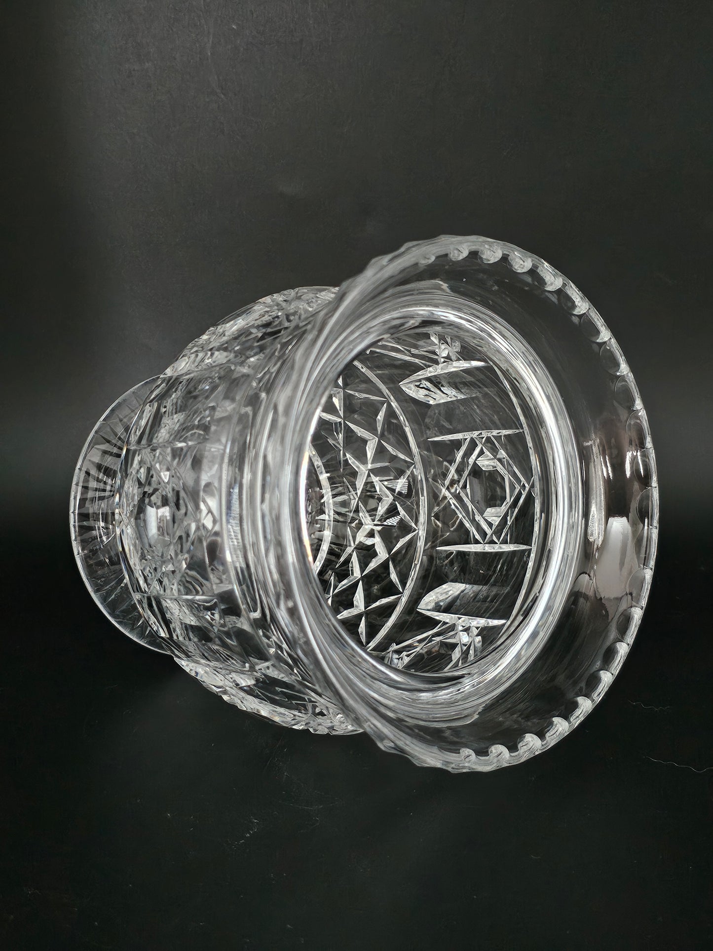 Vintage Crystal Lidded Jar for sweets or biscuits