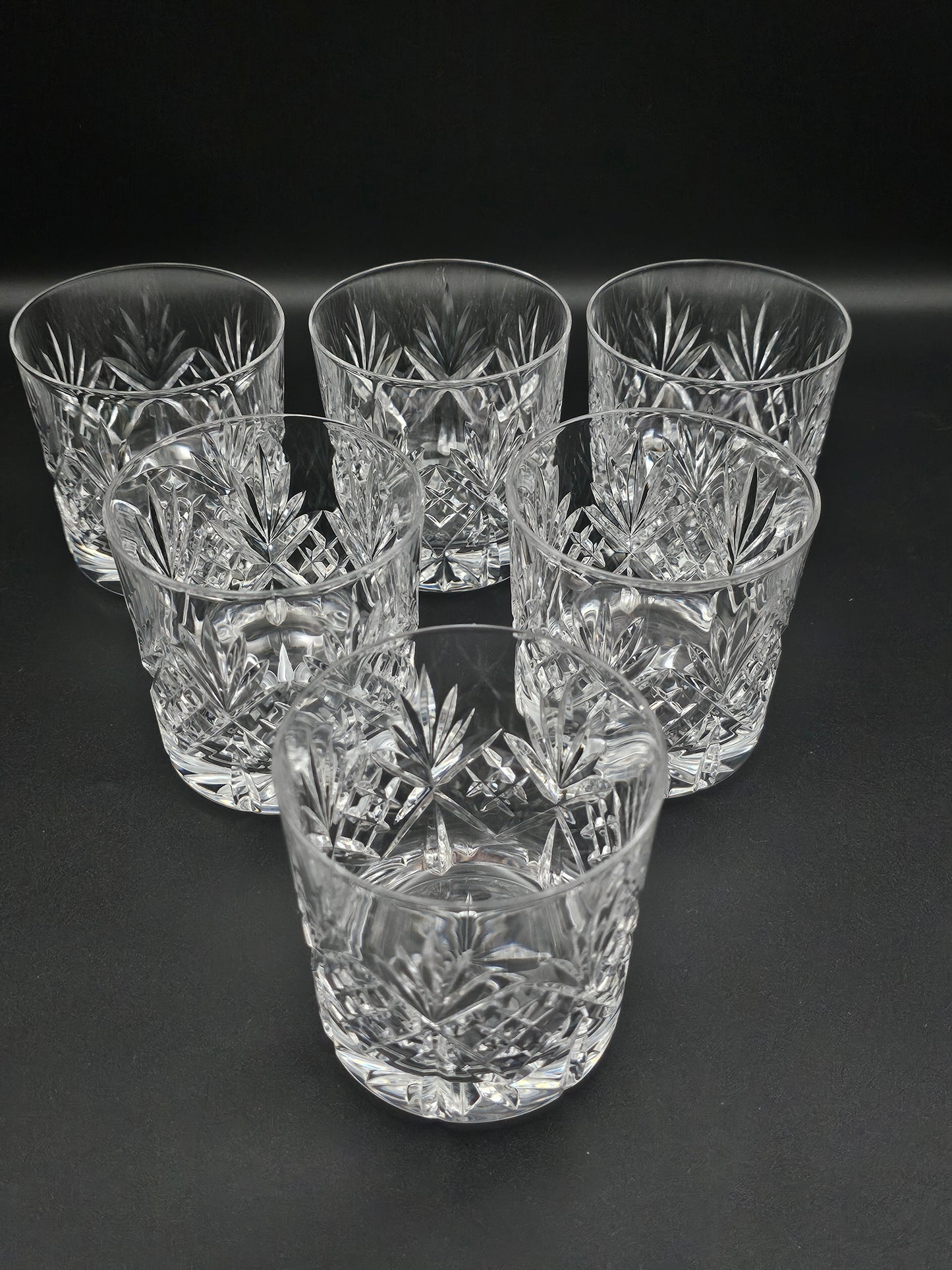 Set of 6 Vintage Edinburgh Crystal Tumblers Embassy Pattern 9oz boxed