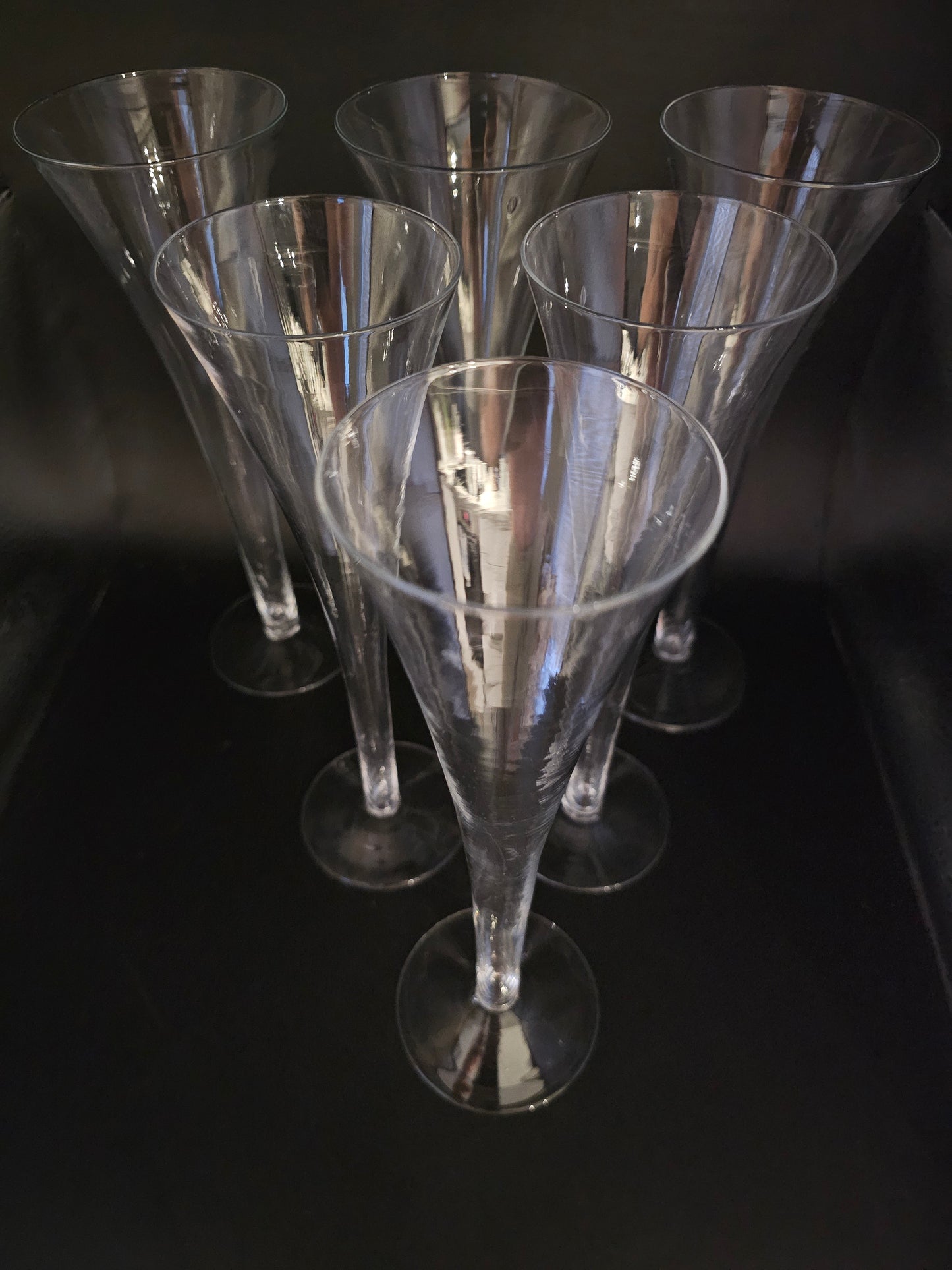 6 x Hollow Stemmed Champagne Flutes