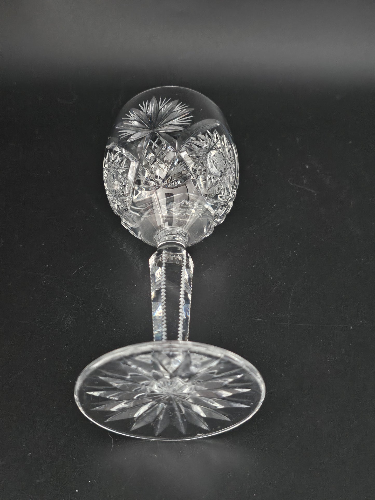 Beautiful cut Single Crystal Wine Glass. 150ml