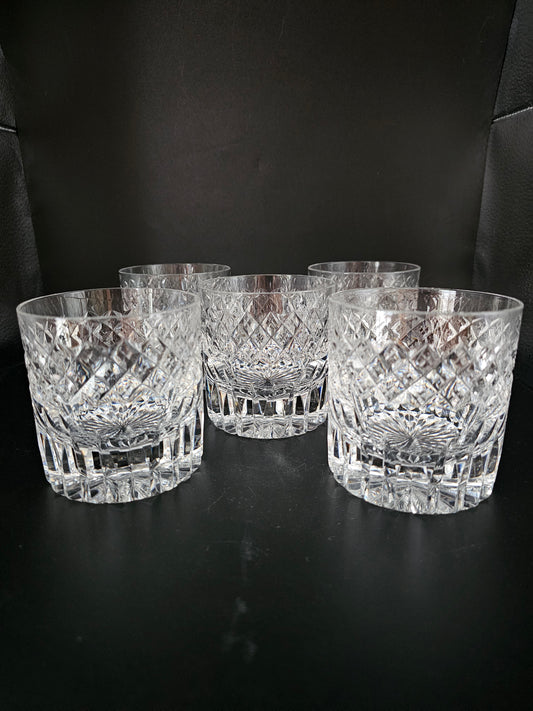 Beautiful set of 5 Crystal Tumblers. 8oz