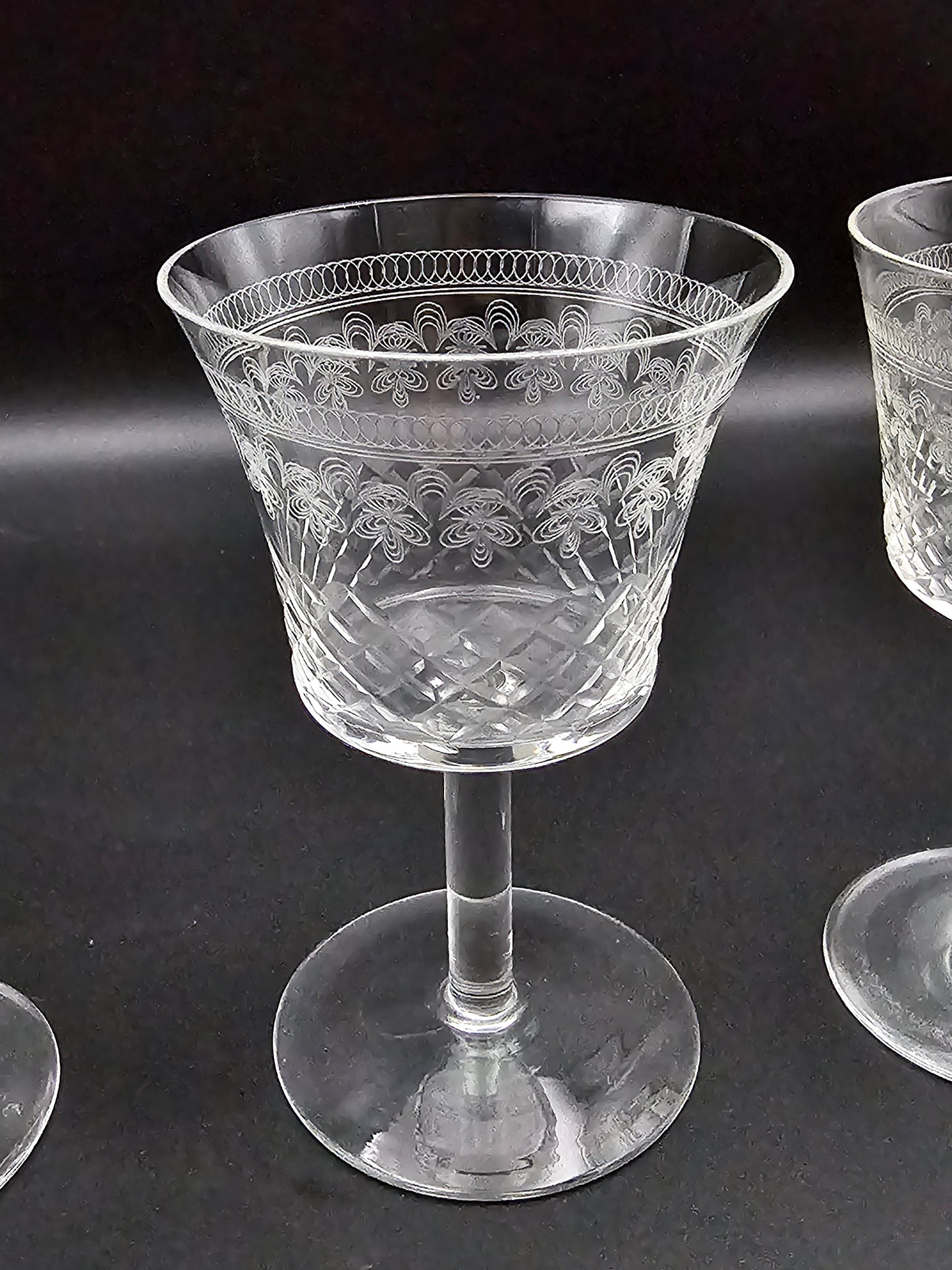 Lady Hamilton Pall Mall Crystal liqueur glasses x4 75ml