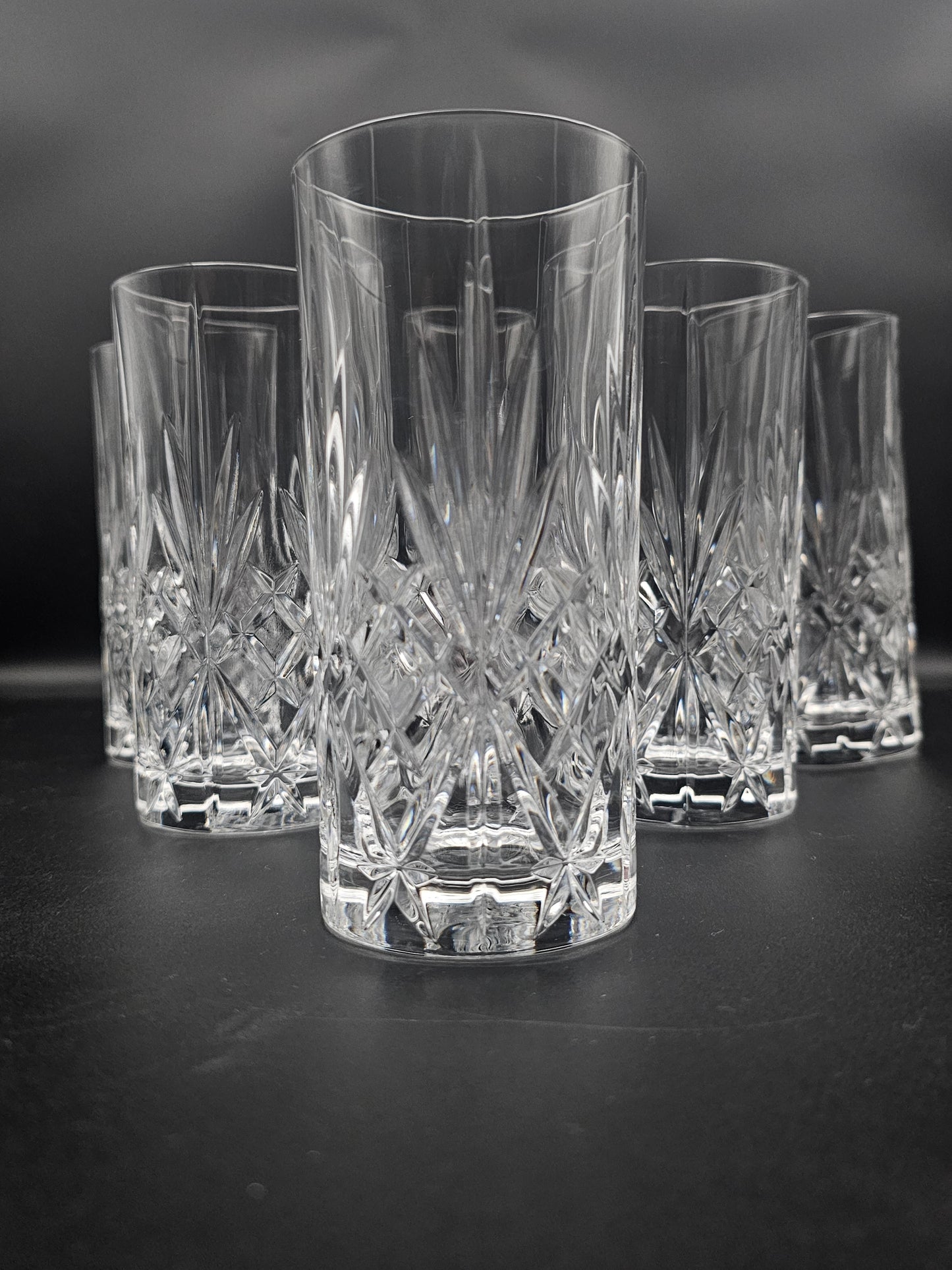 Set of 6 Crystal Hi Ball Tumblers 360ml