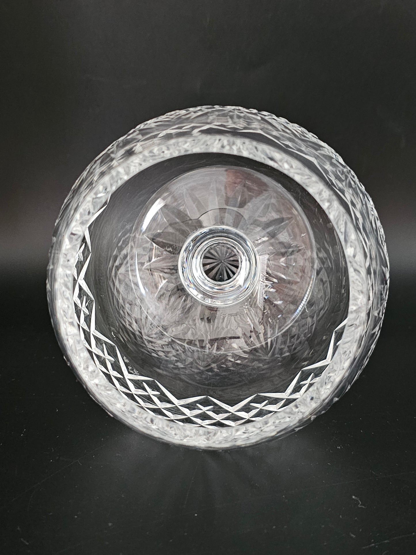 Royal Brierley Footed Crystal Rose Bowl