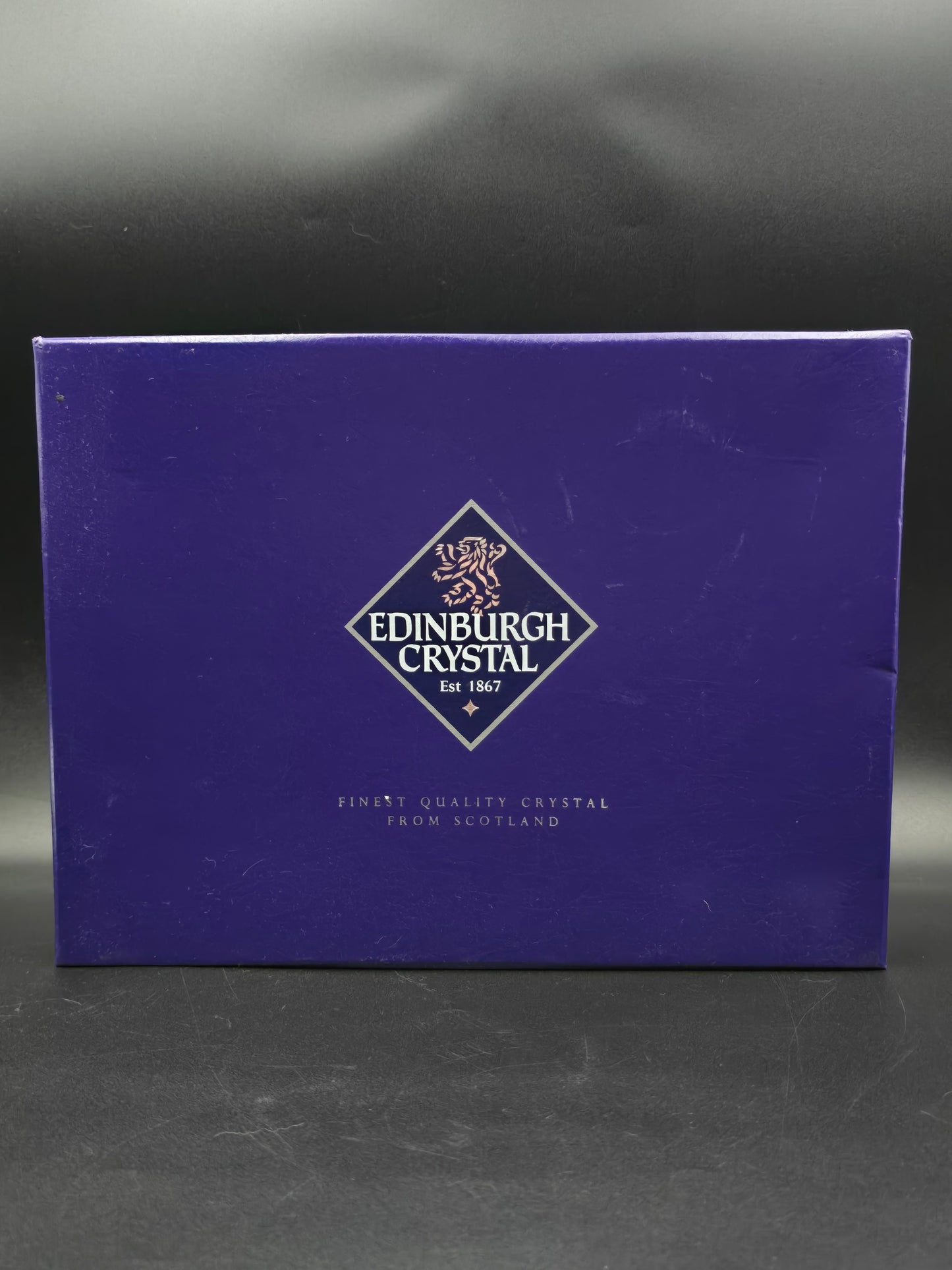 Set of 4 Edinburgh Crystal Whisky Tumblers – Boxed, 8oz, Heavy Cut Glass, Vintage Scottish Crystal Barware