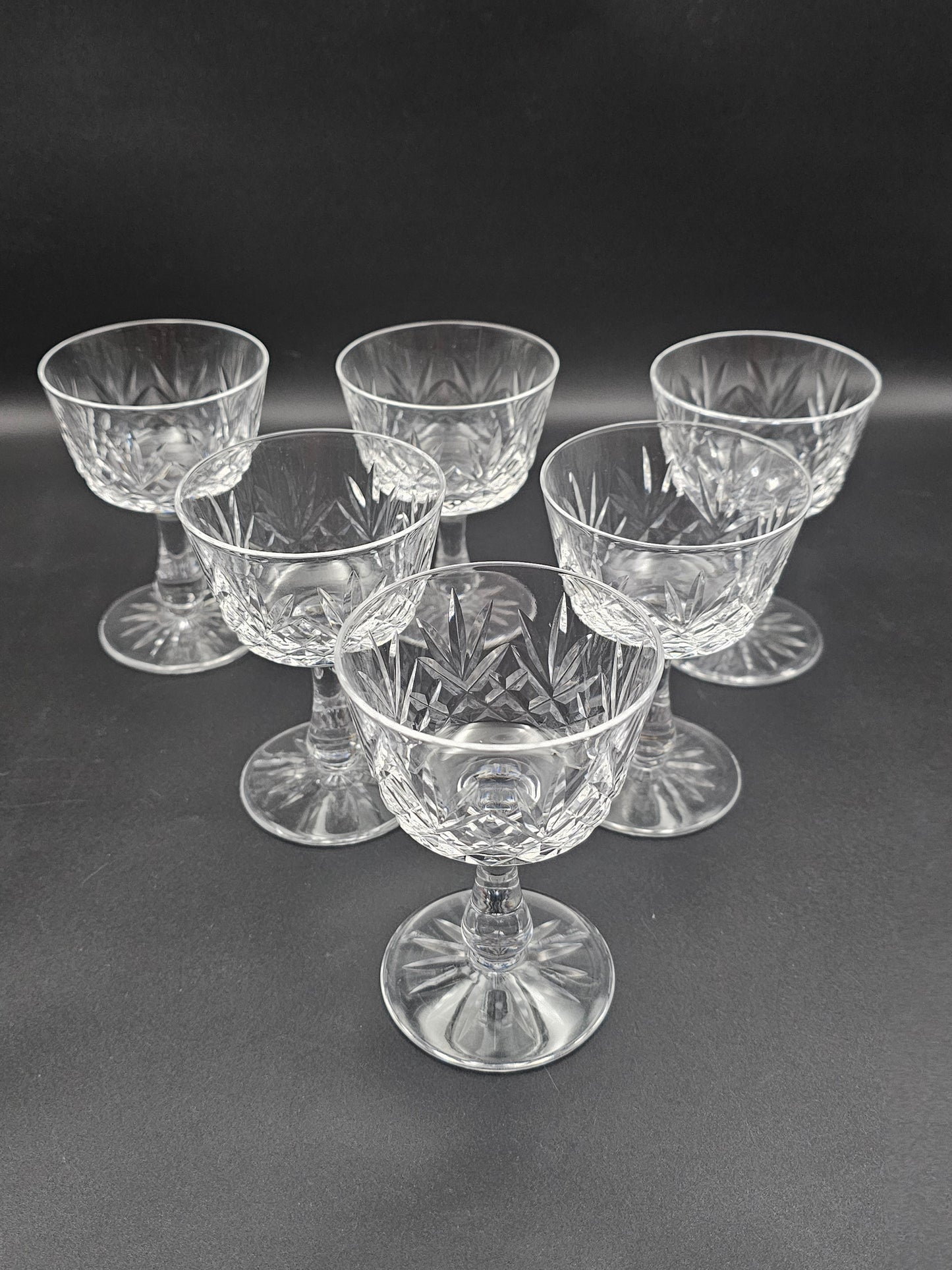 Set of 6 Crystal Champagne Coupes 150ml