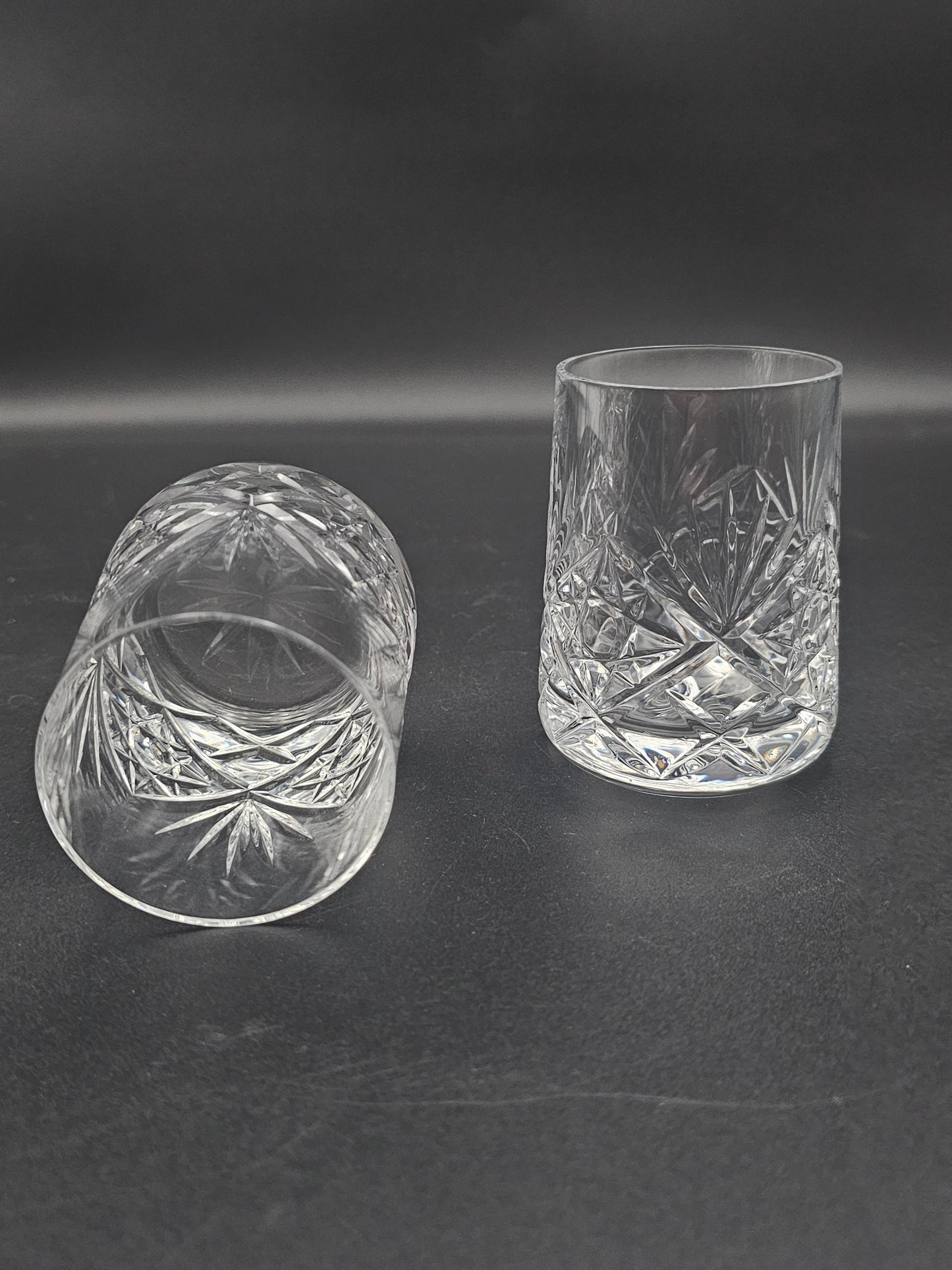 Lovely pair of Small Crystal Tumblers 175ml 9cm tall