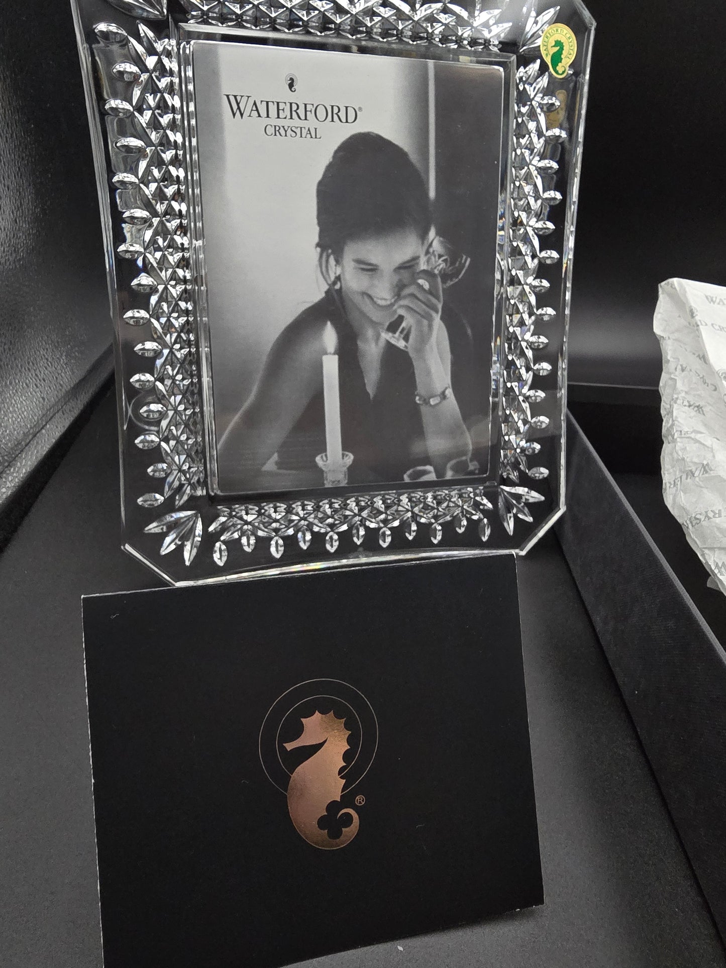 Waterford Lismore Large  5x7 Crystal Photo Frame in Original Box – Made in Ireland – Perfect Wedding or Anniversary Gift